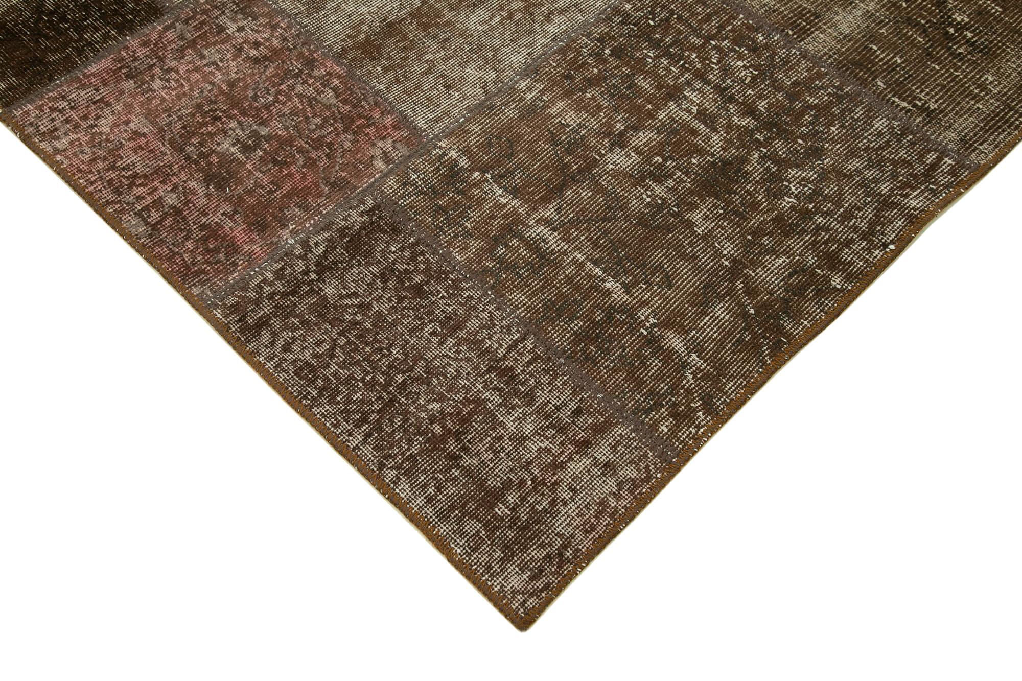 6 x 8 Brown Patchwork Rug - 2624