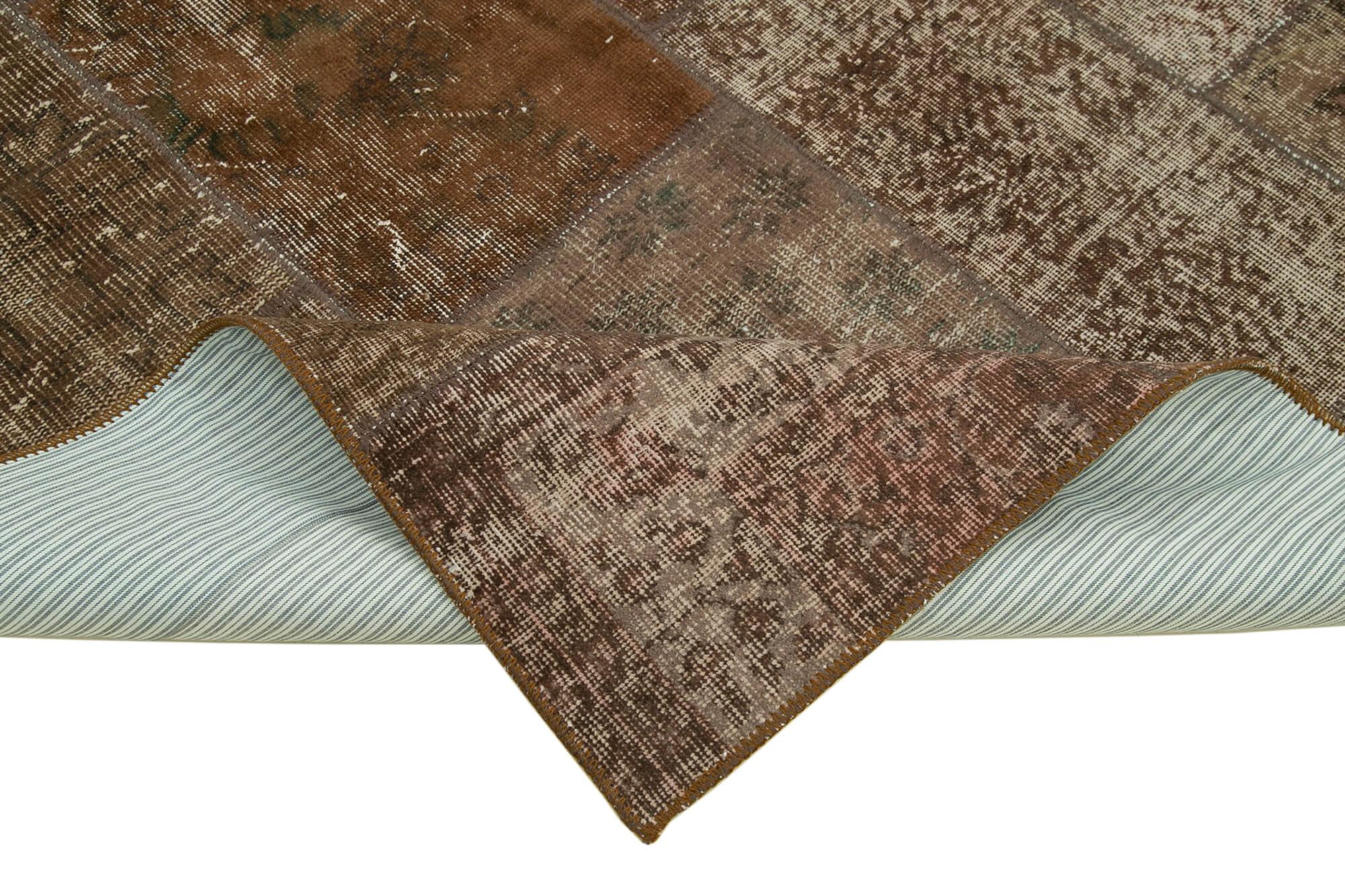 6 x 8 Brown Patchwork Rug - 2624