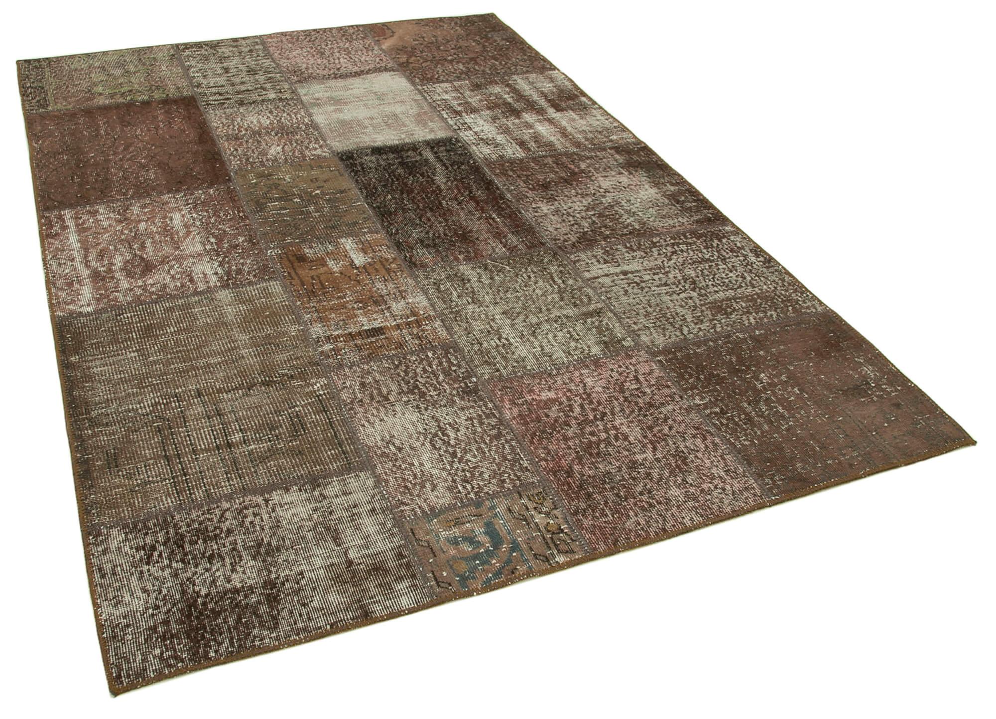 6 x 8 Brown Patchwork Rug - 2625