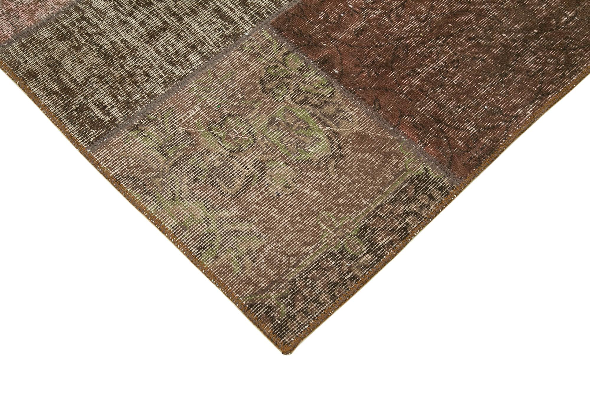 6 x 8 Brown Patchwork Rug - 2625