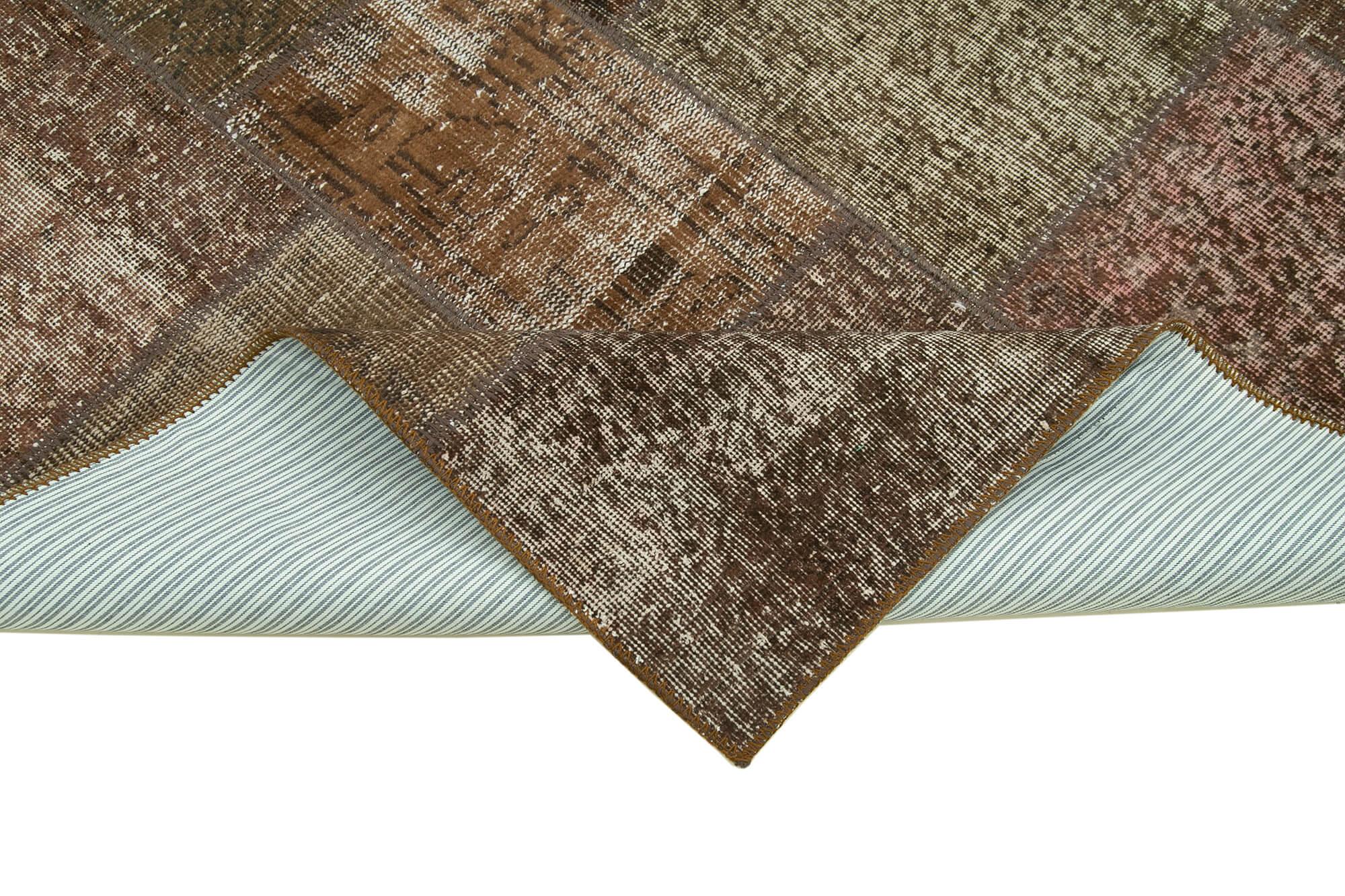 6 x 8 Brown Patchwork Rug - 2625