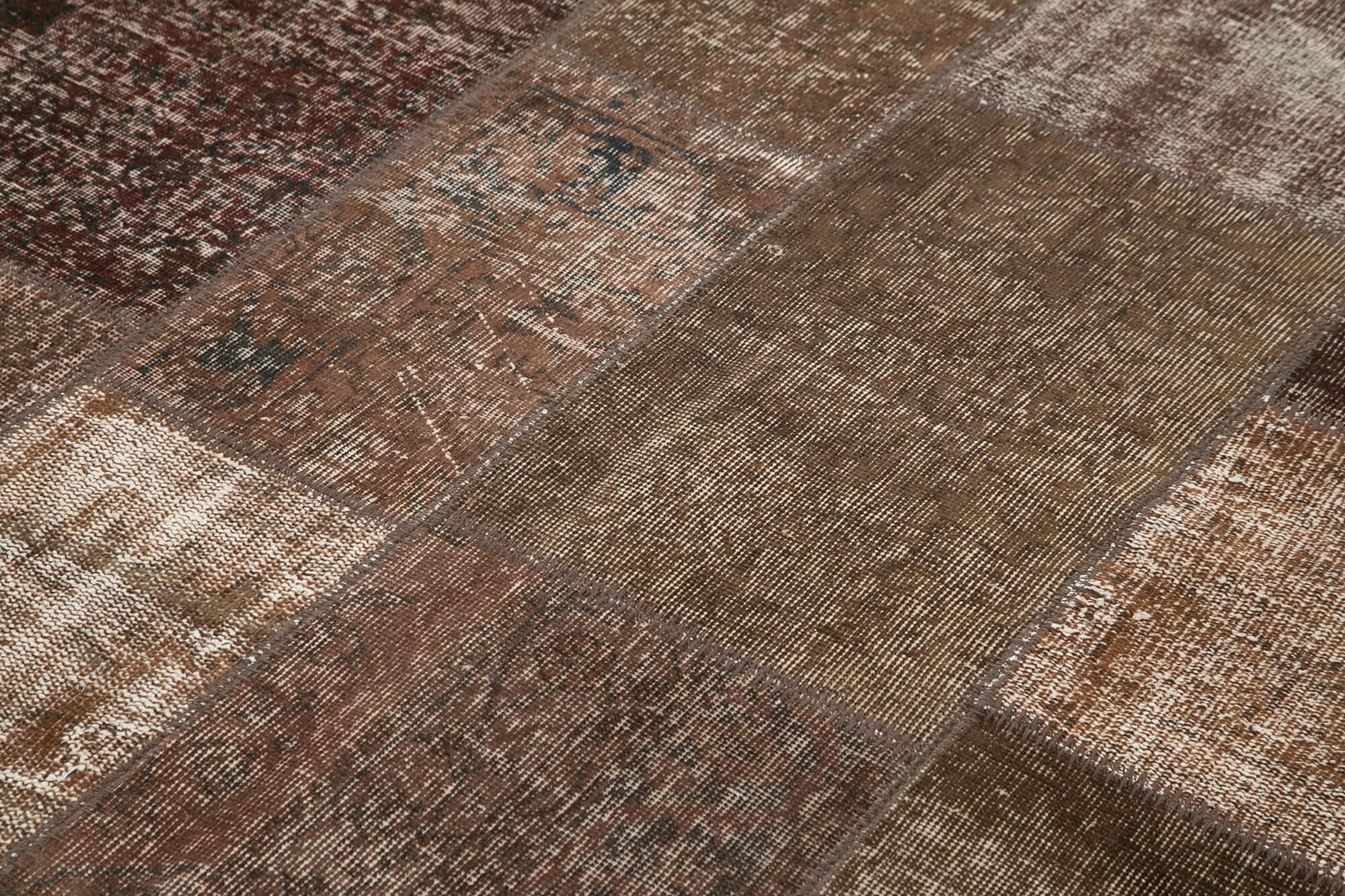 6 x 8 Brown Patchwork Rug - 2626