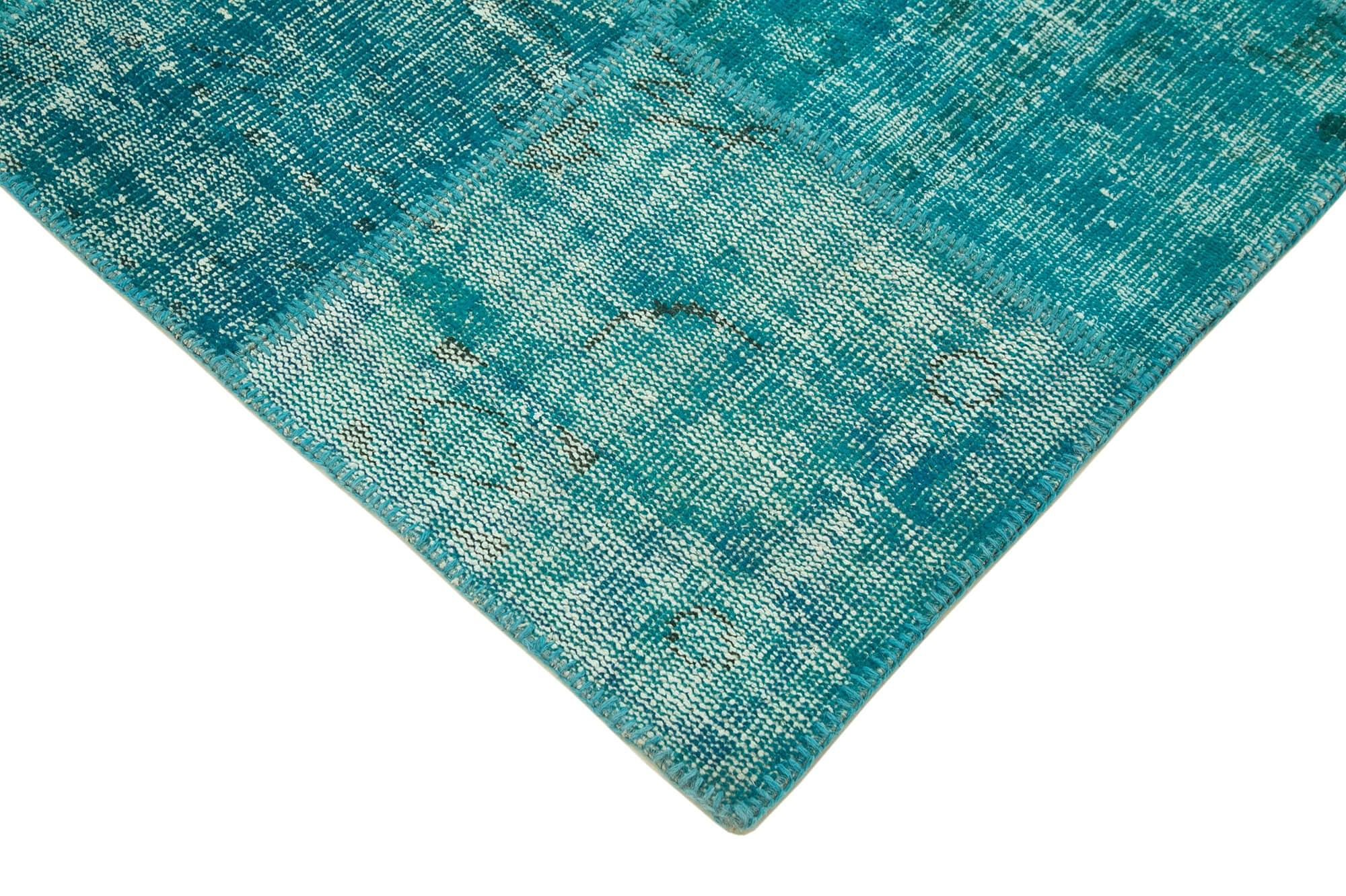 6 x 8 Turquoise Patchwork Rug - 2628