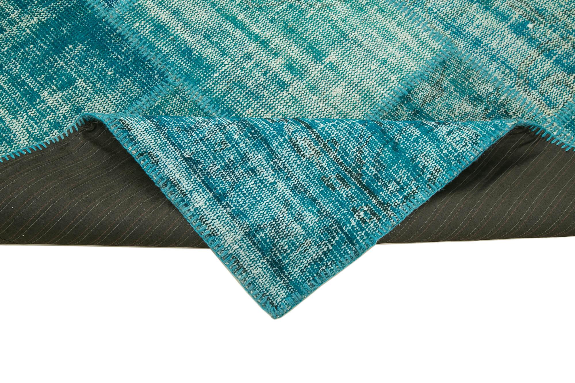 6 x 8 Turquoise Patchwork Rug - 2628