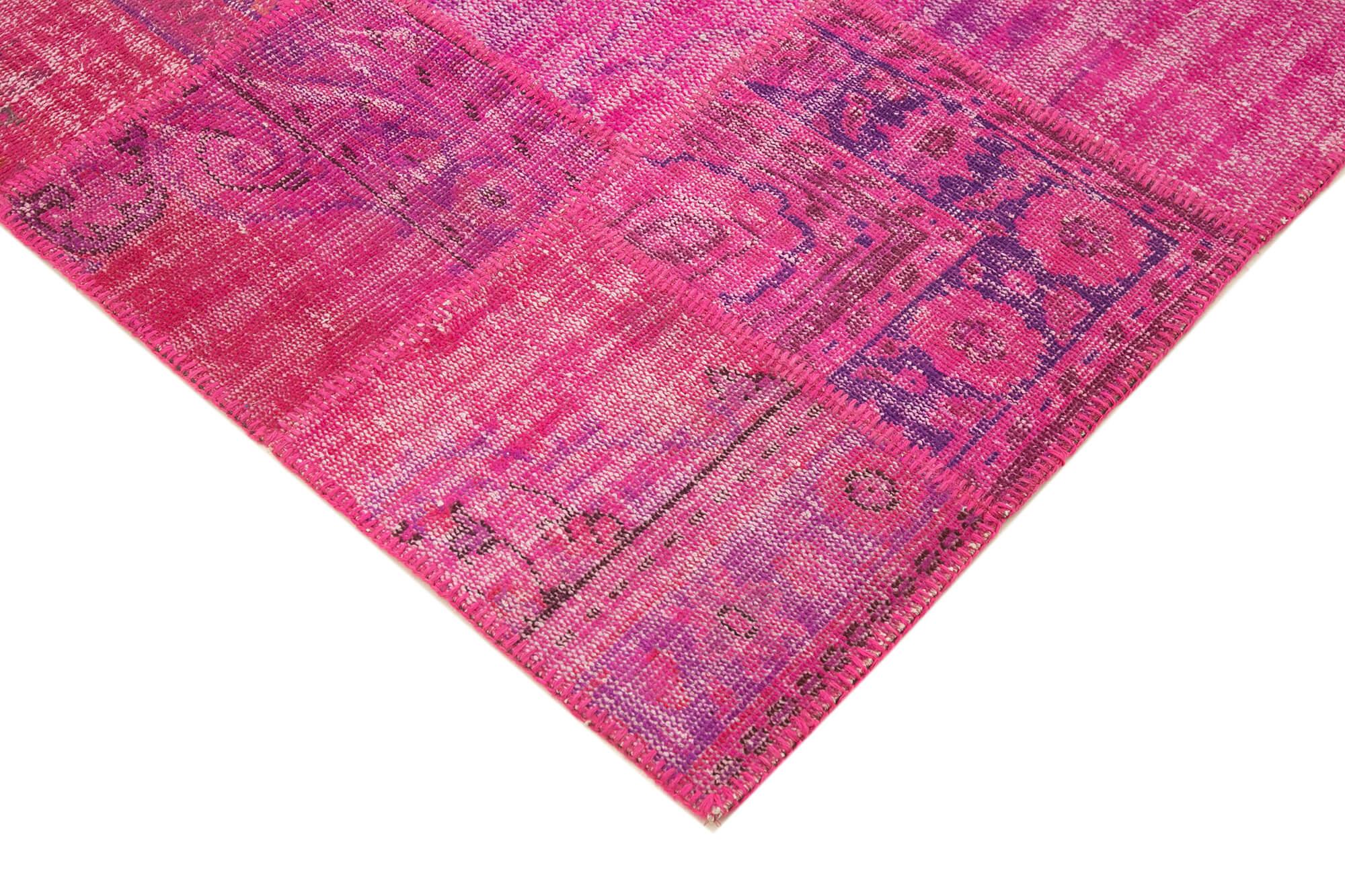 6 x 8 Pink Patchwork Rug - 2630