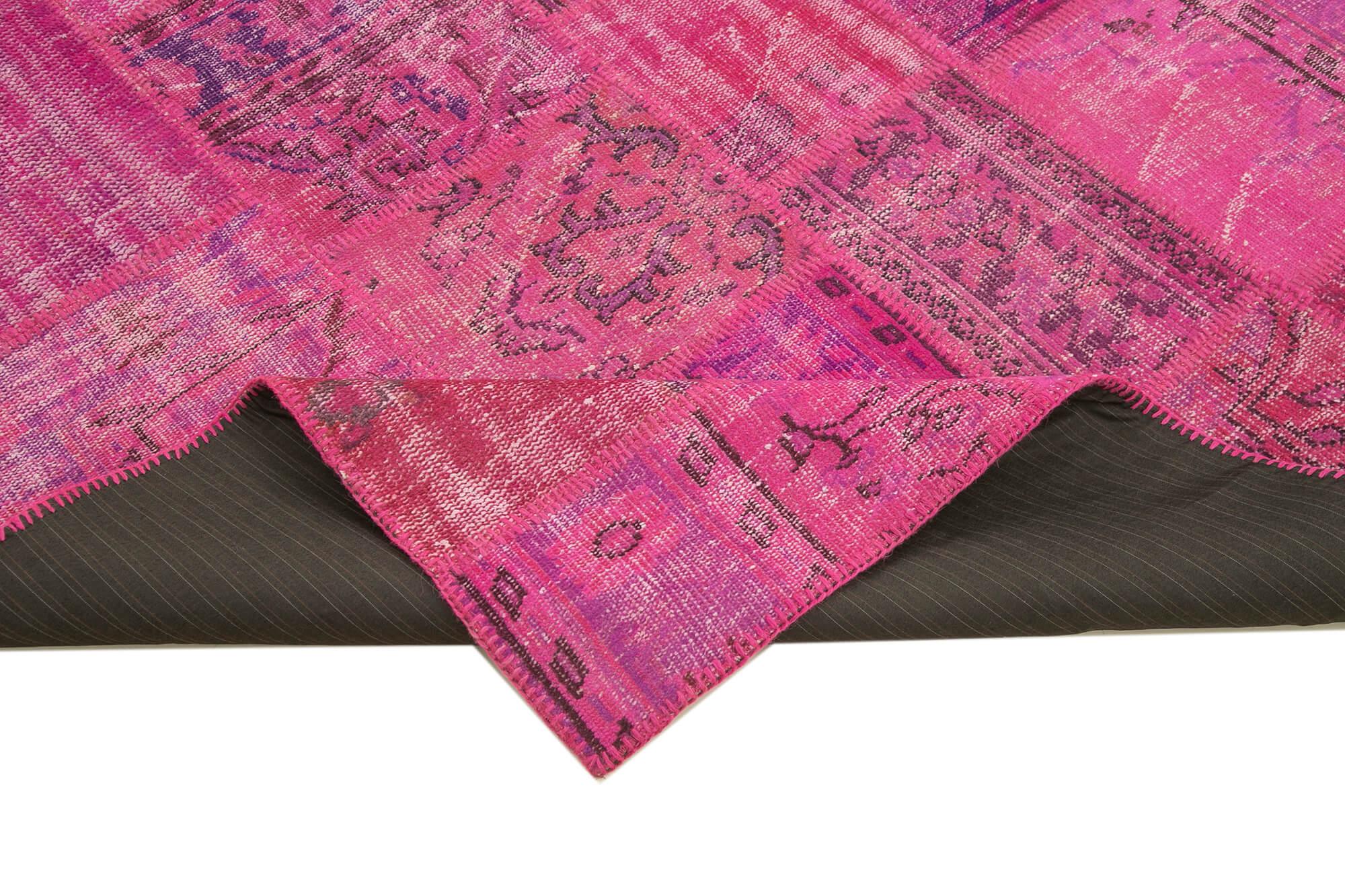 6 x 8 Pink Patchwork Rug - 2630