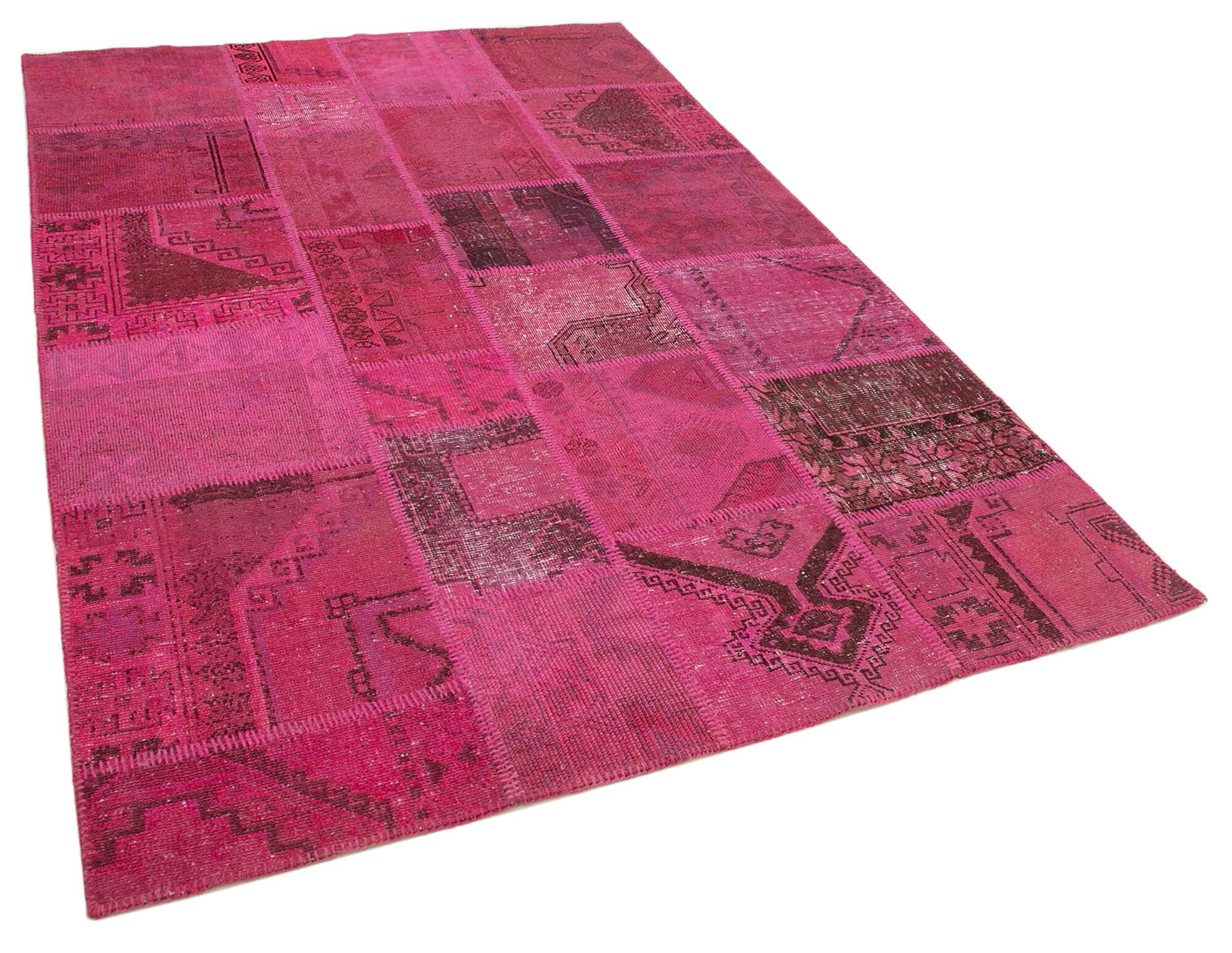 6 x 8 Pink Patchwork Rug - 2632