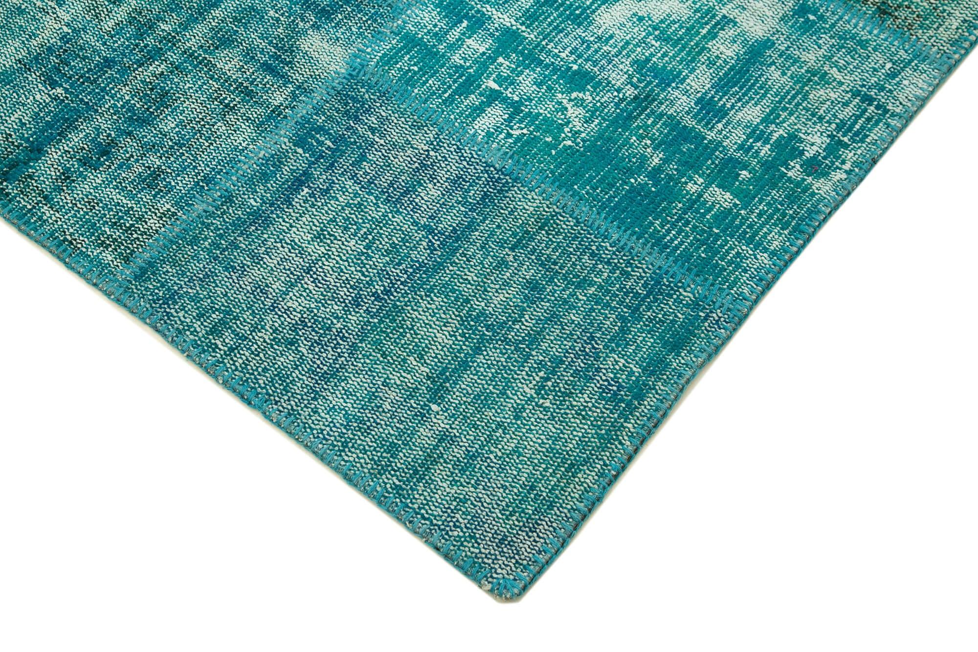 6 x 8 Turquoise Patchwork Rug - 2633