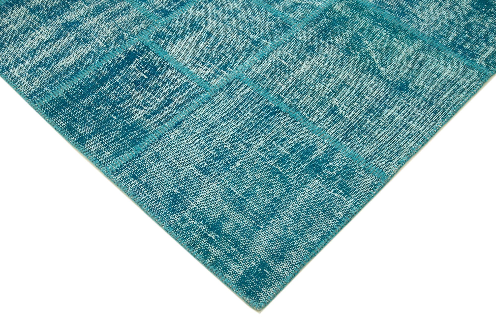 6 x 8 Turquoise Patchwork Rug - 2634