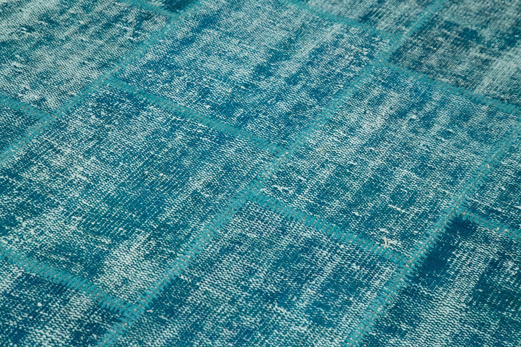 6 x 8 Turquoise Patchwork Rug - 2634