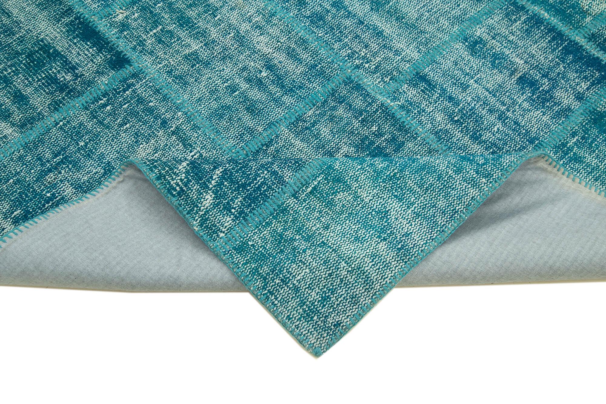 6 x 8 Turquoise Patchwork Rug - 2634