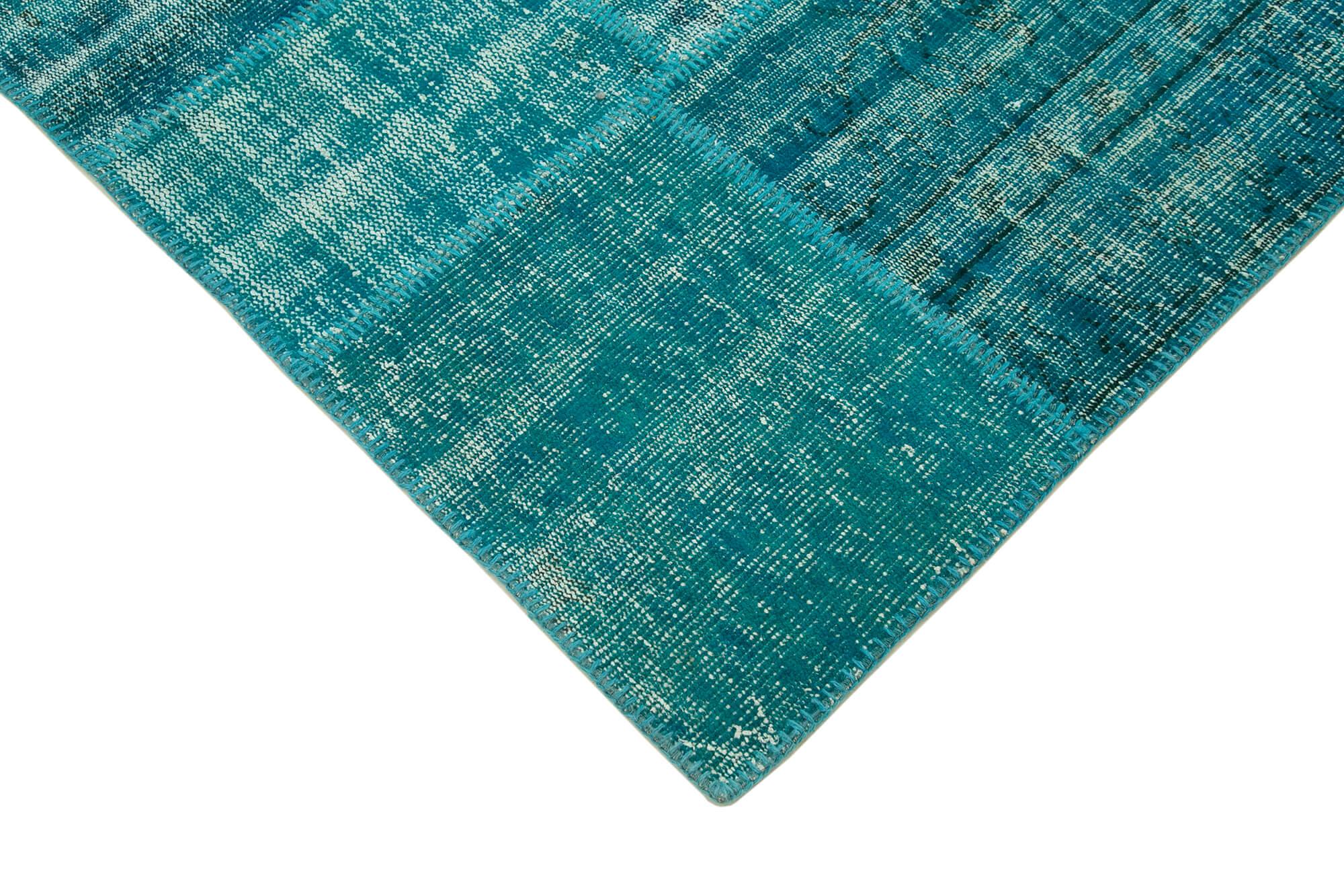 6 x 8 Turquoise Patchwork Rug - 2636