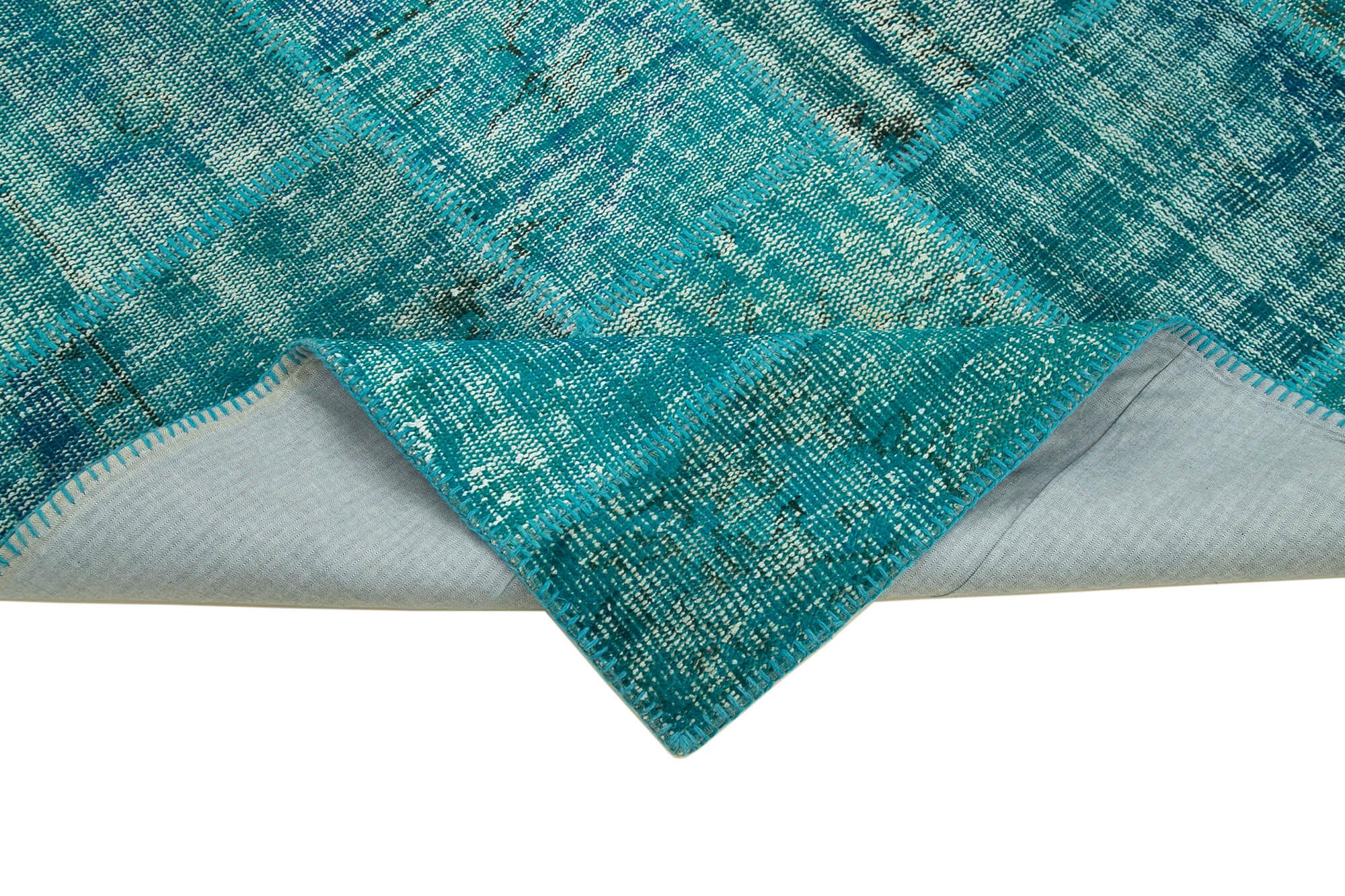 6 x 8 Turquoise Patchwork Rug - 2636