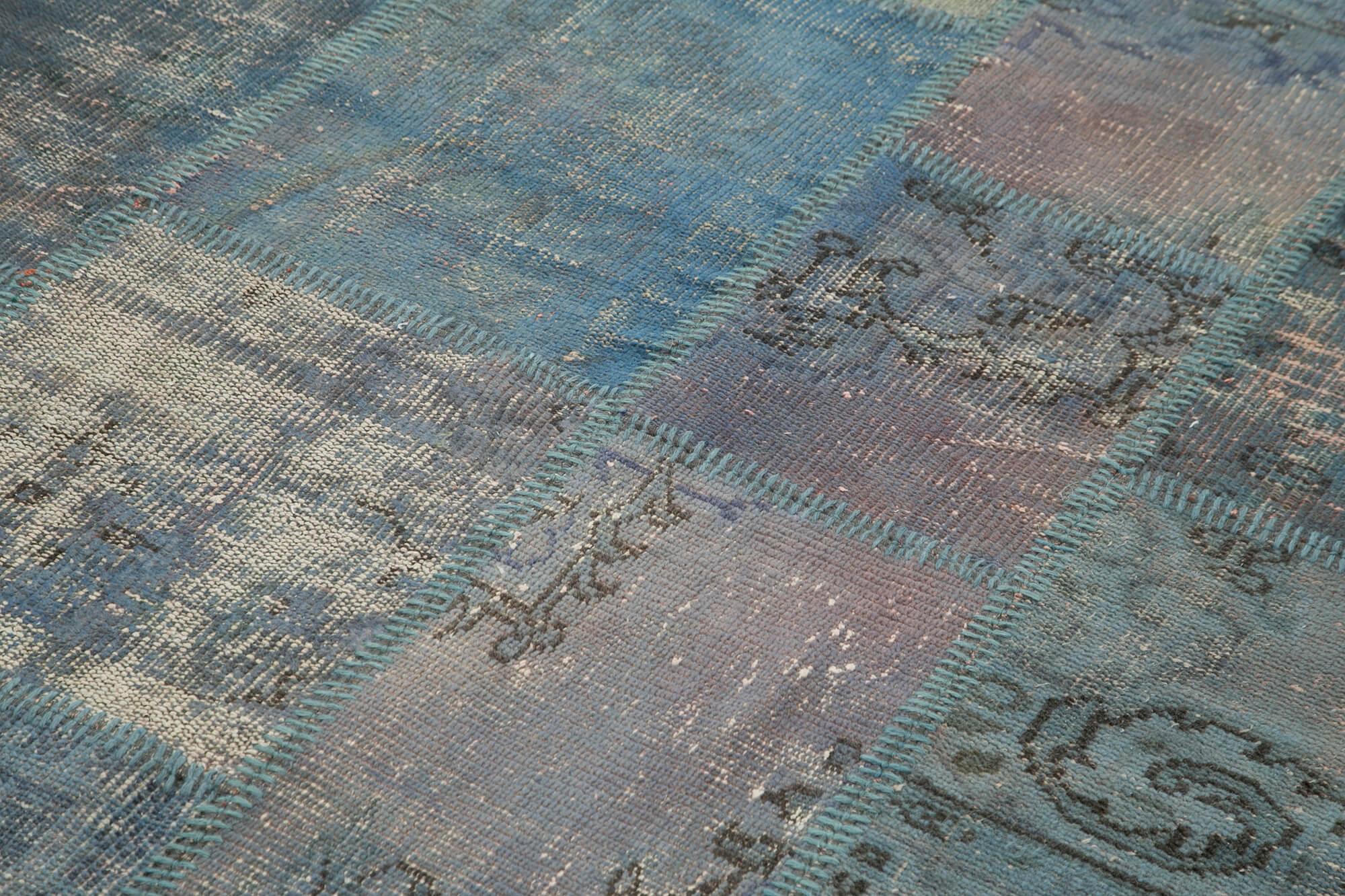 6 x 8 Blue Patchwork Rug - 2638