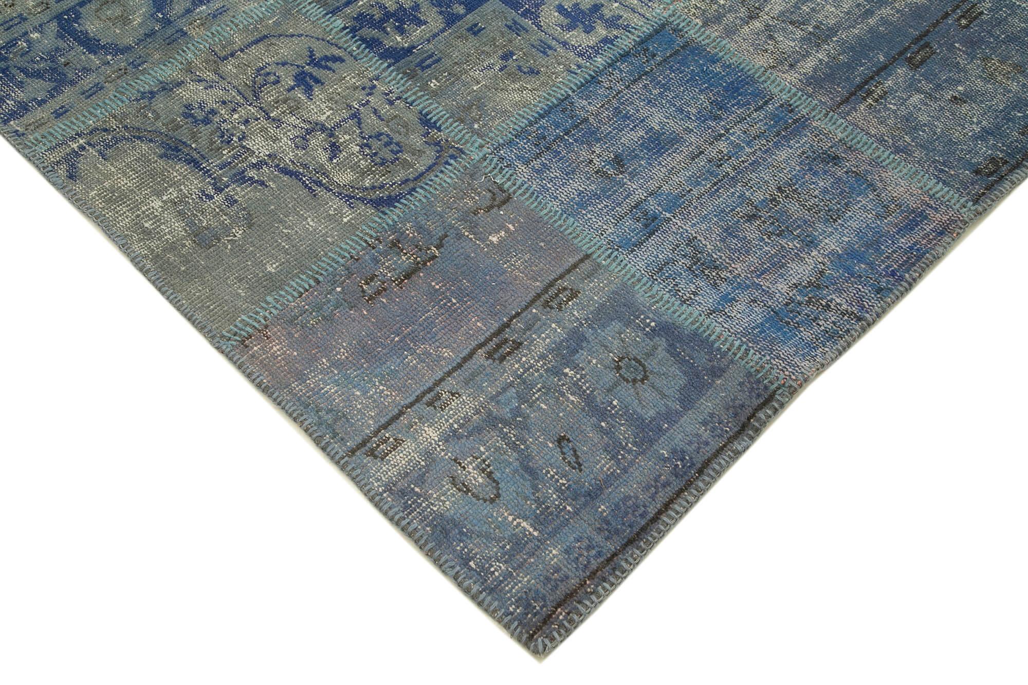 6 x 8 Blue Patchwork Rug - 2639