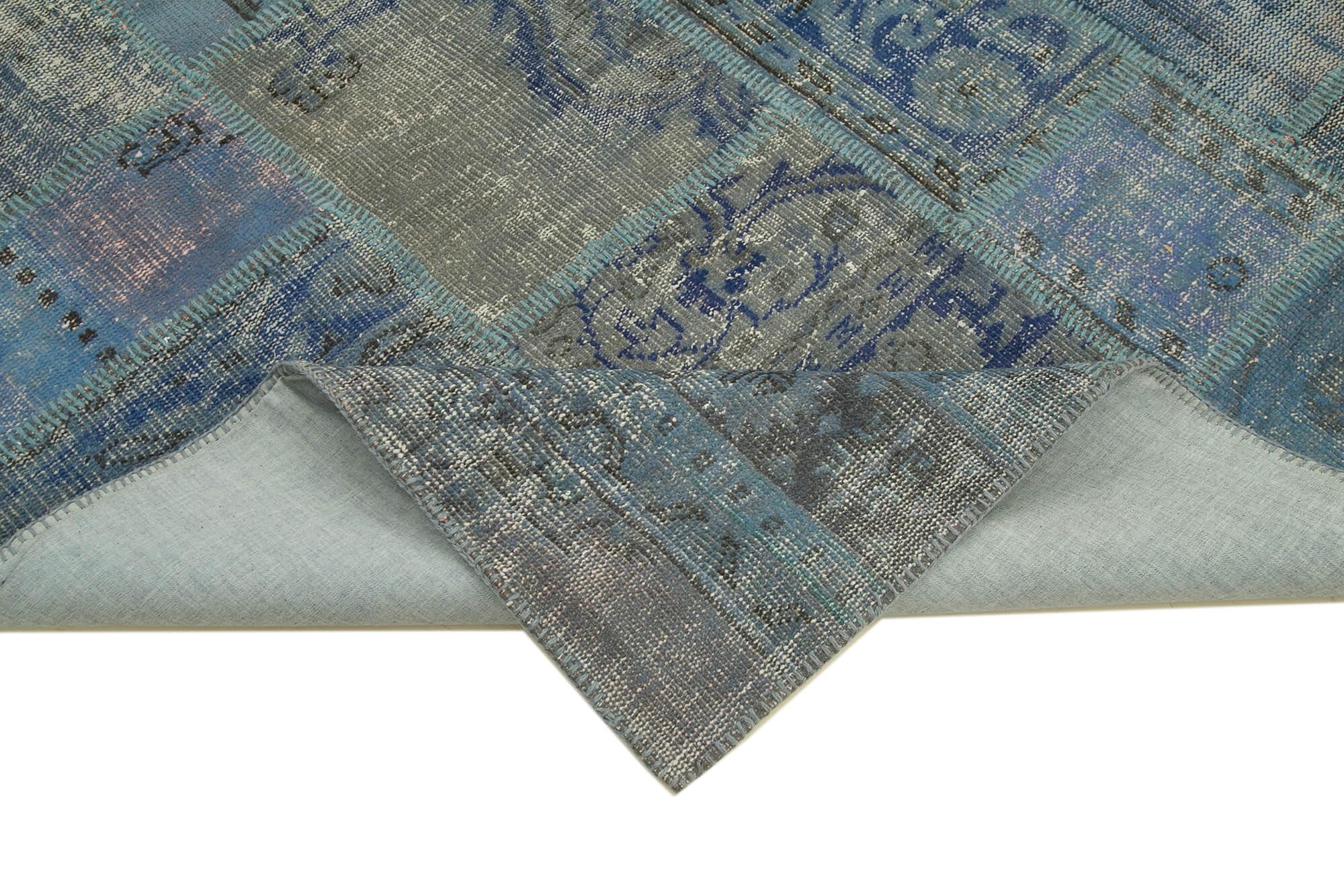 6 x 8 Blue Patchwork Rug - 2639