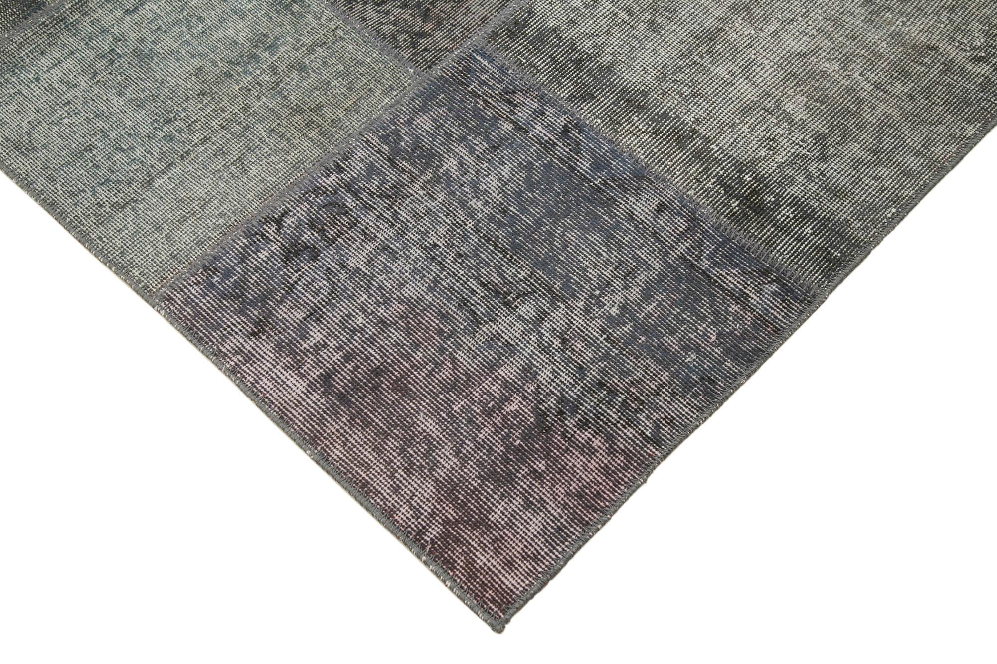 6 x 8 Grey Patchwork Rug - 2647