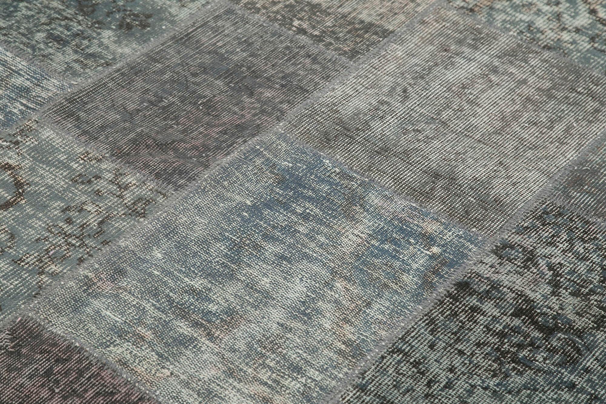 6 x 8 Grey Patchwork Rug - 2647