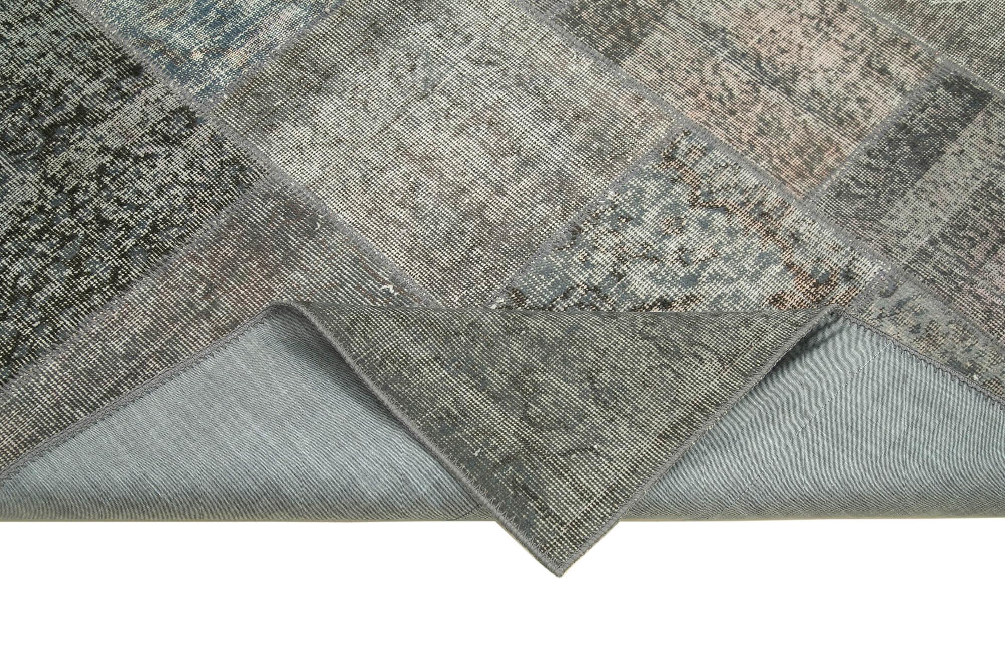 6 x 8 Grey Patchwork Rug - 2647