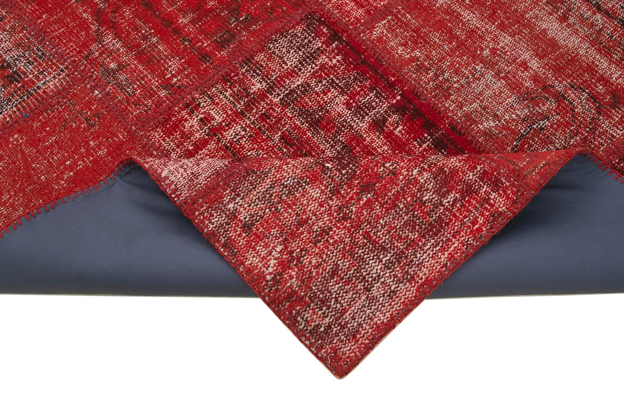 6 x 8 Red Patchwork Rug - 2648