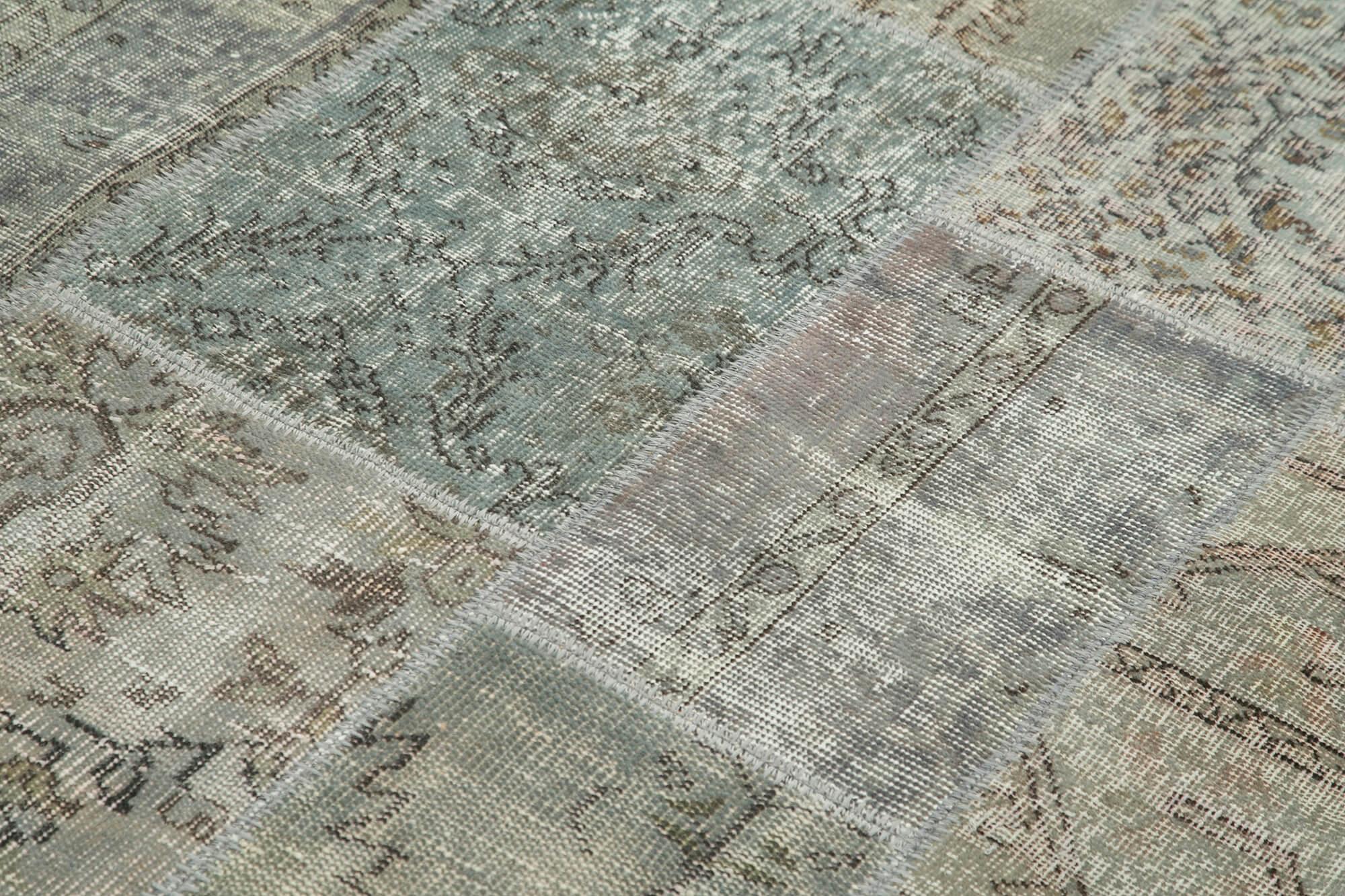 6 x 8 Grey Patchwork Rug - 2652