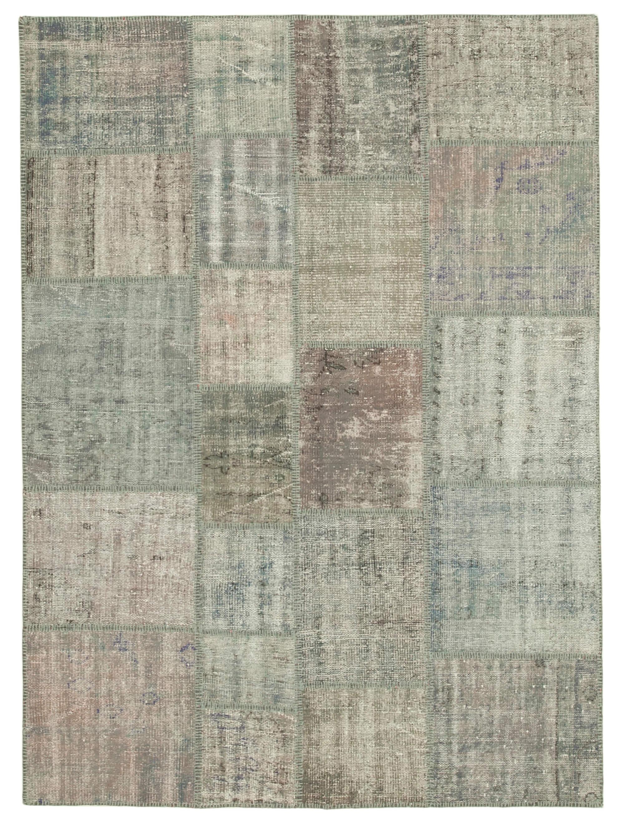 6 x 8 Grey Patchwork Rug - 2653