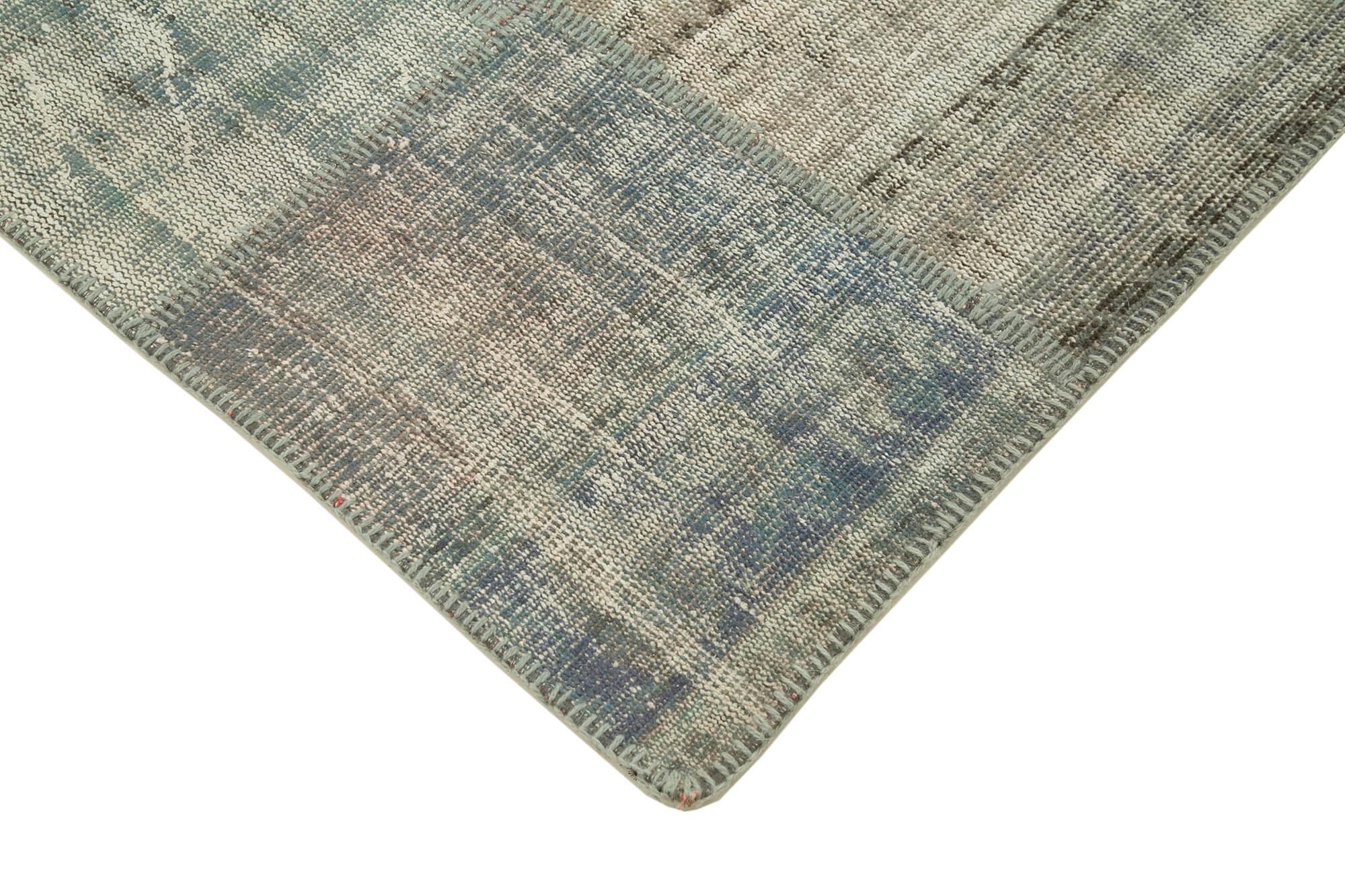 6 x 8 Grey Patchwork Rug - 2653