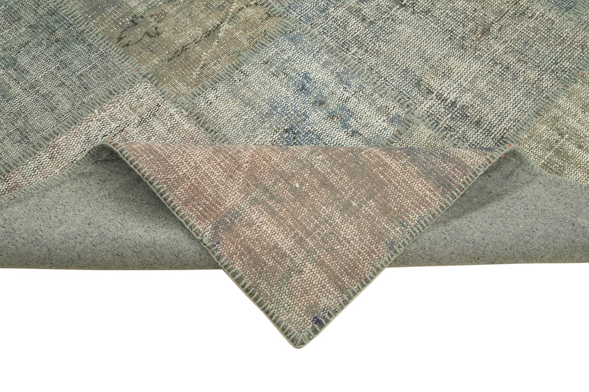 6 x 8 Grey Patchwork Rug - 2653