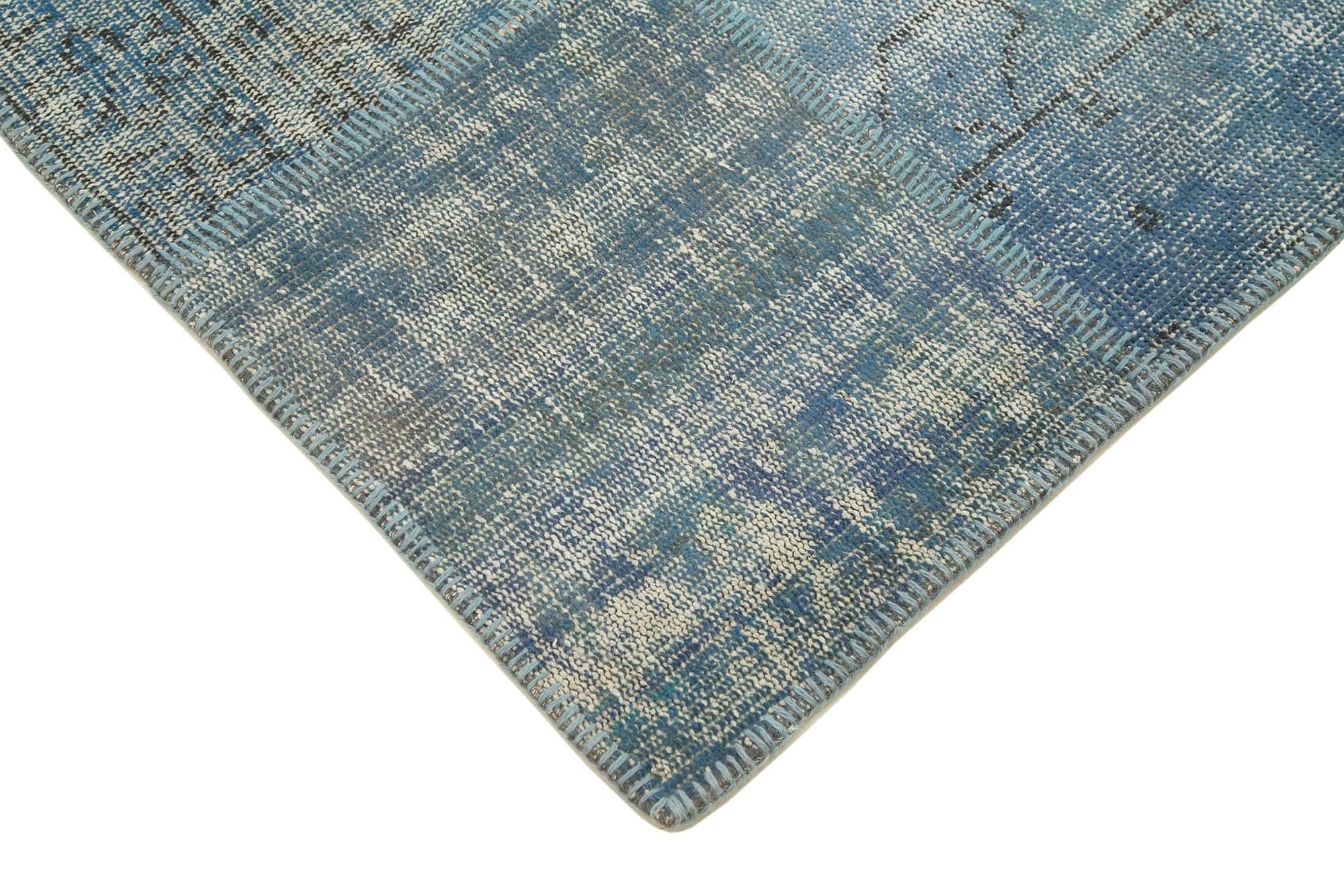 6 x 8 Blue Patchwork Rug - 2655