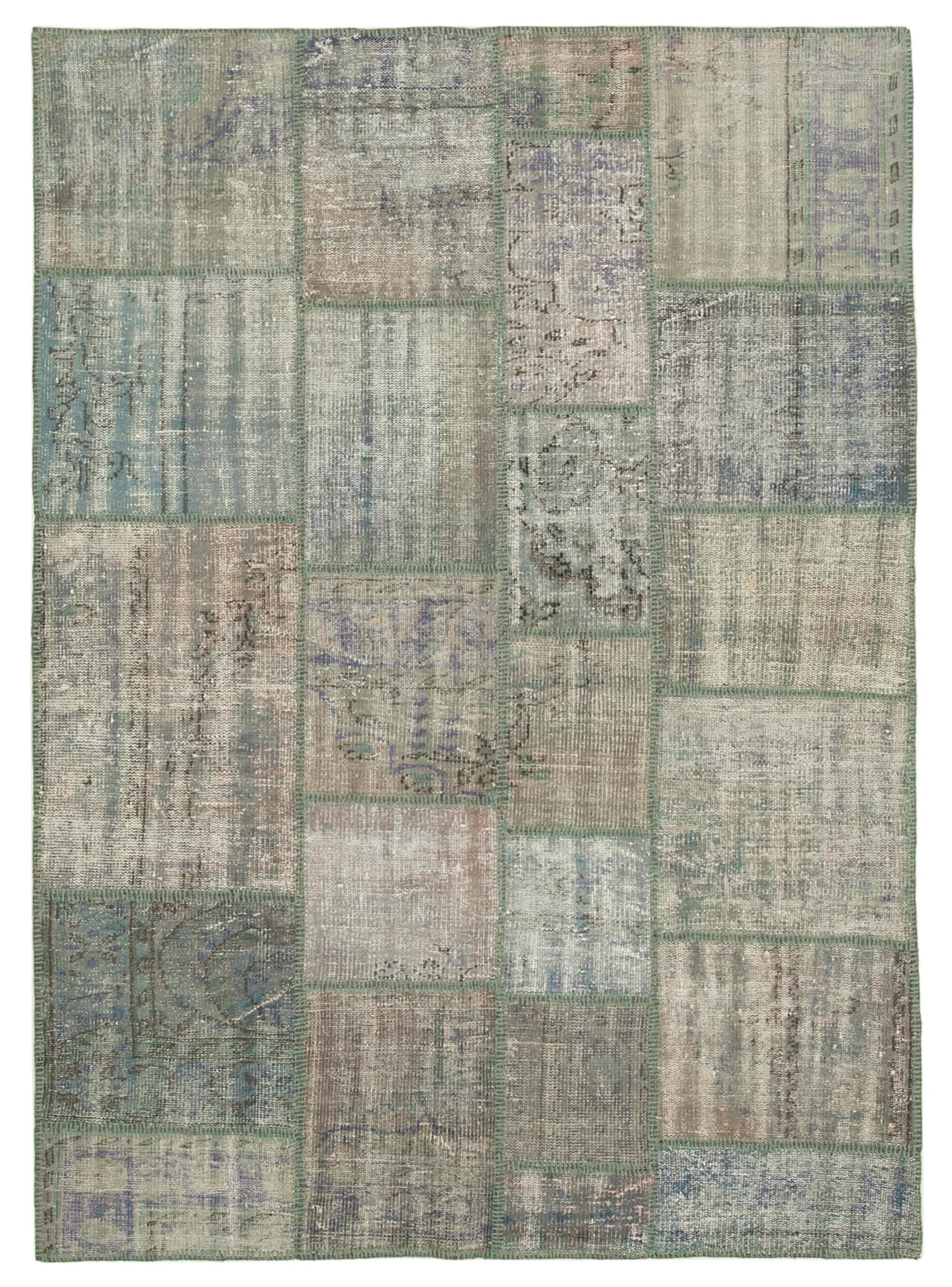 6 x 8 Grey Patchwork Rug - 2658