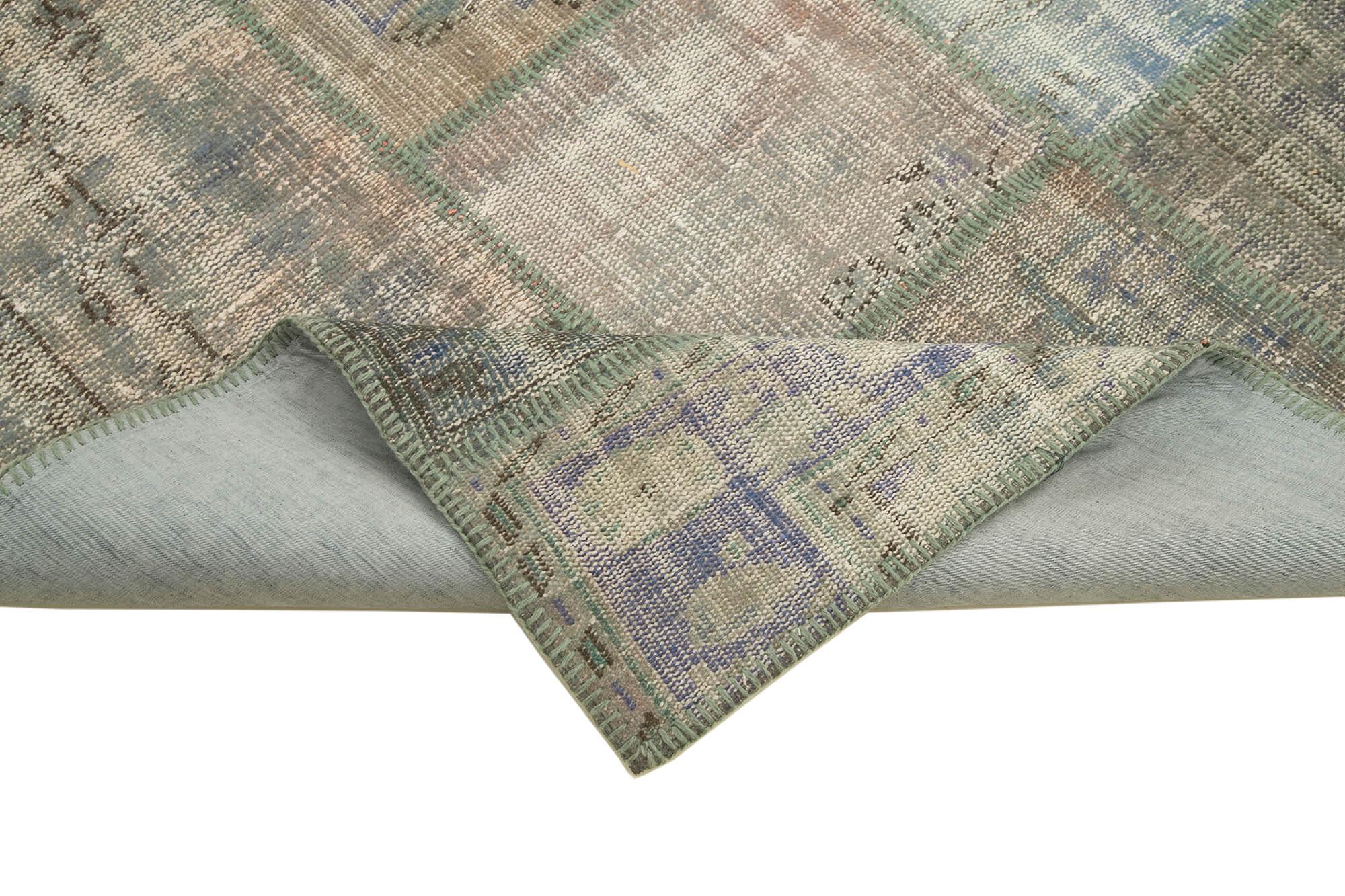 6 x 8 Grey Patchwork Rug - 2658