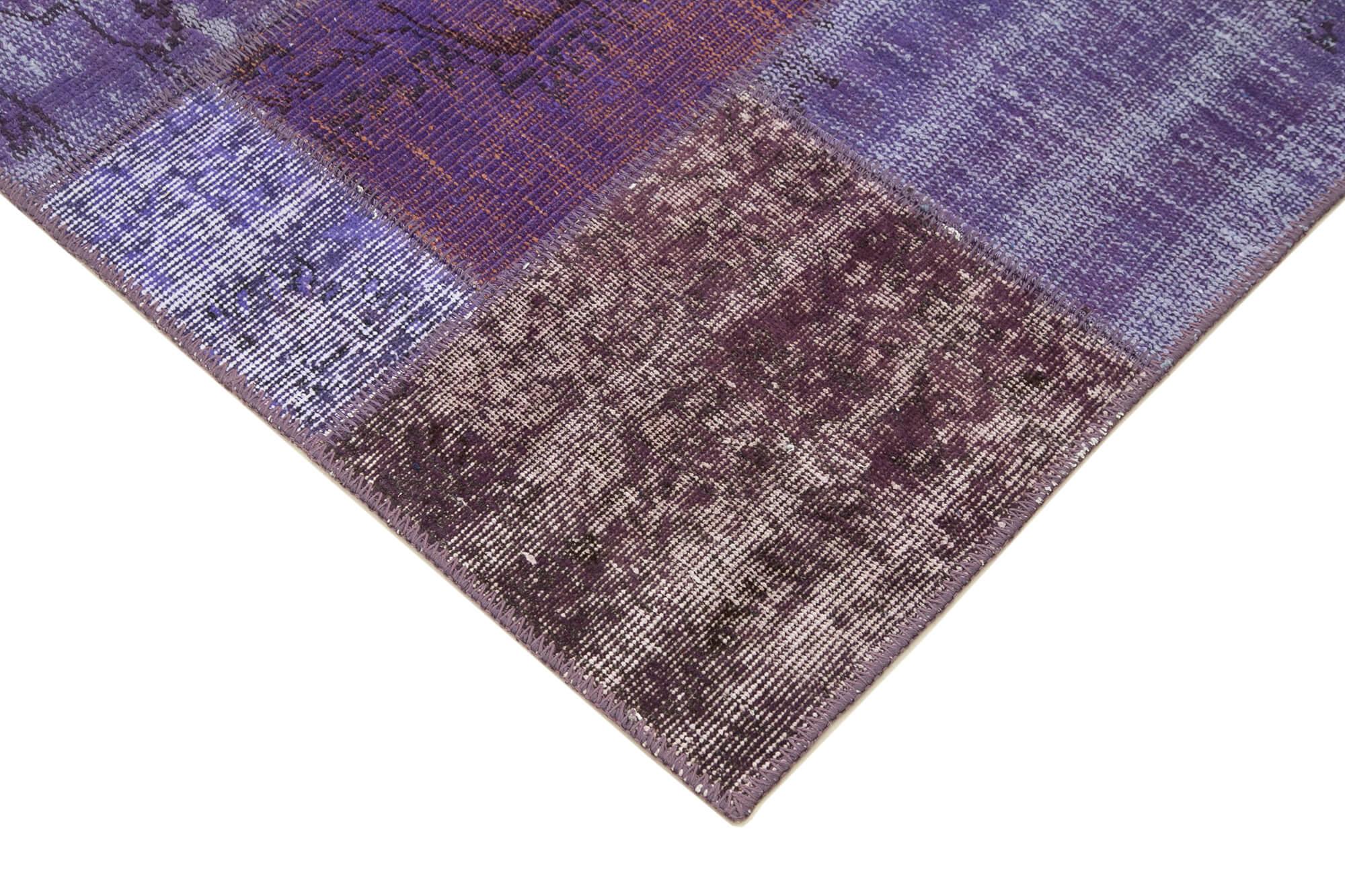 4 x 7 Purple Patchwork Rug - 2663