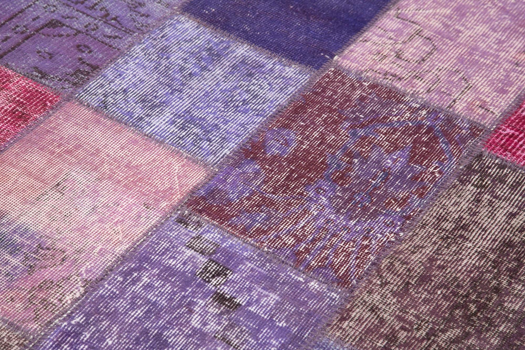 4 x 7 Purple Patchwork Rug - 2663