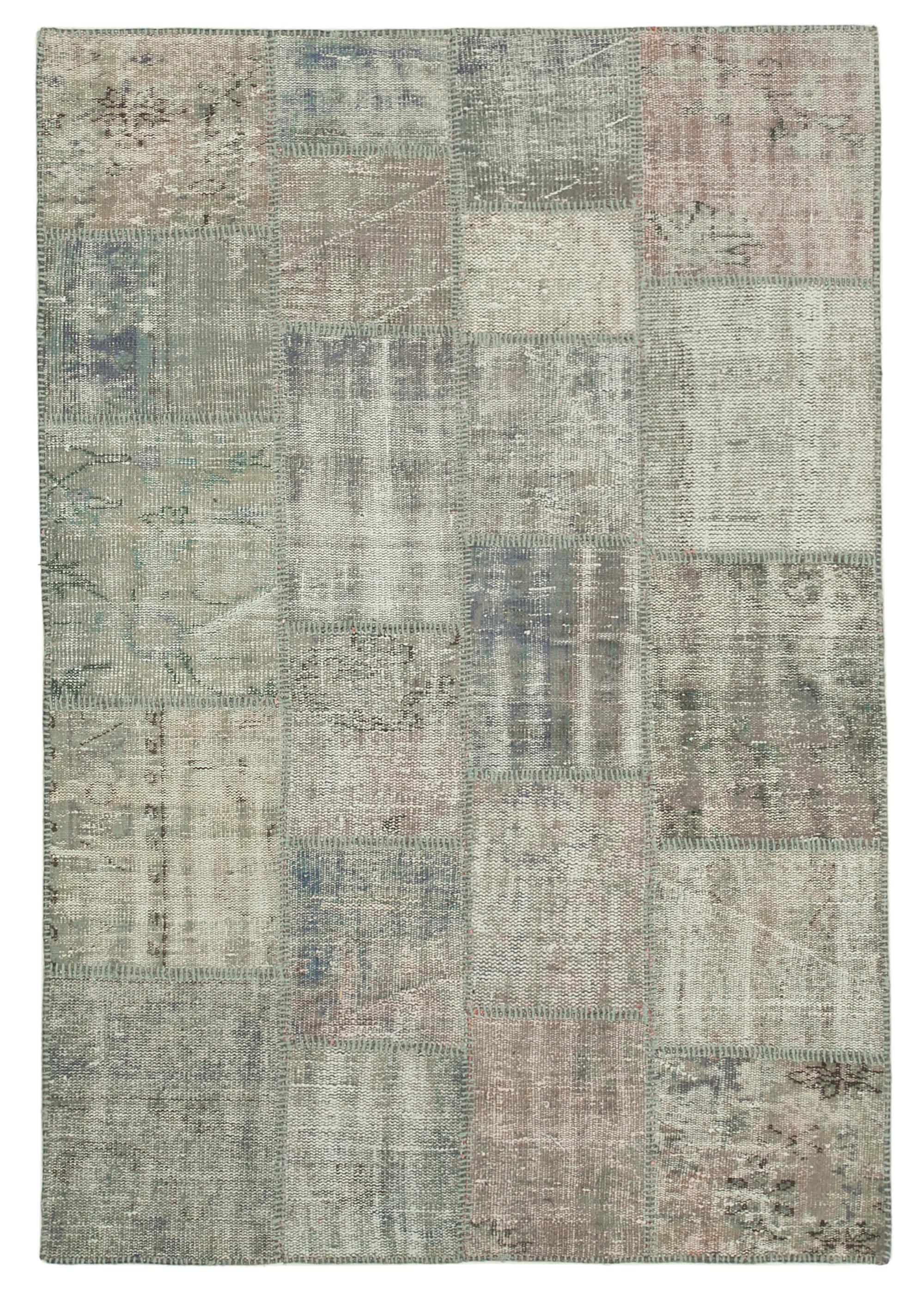 5 x 7 Grey Patchwork Rug - 2664