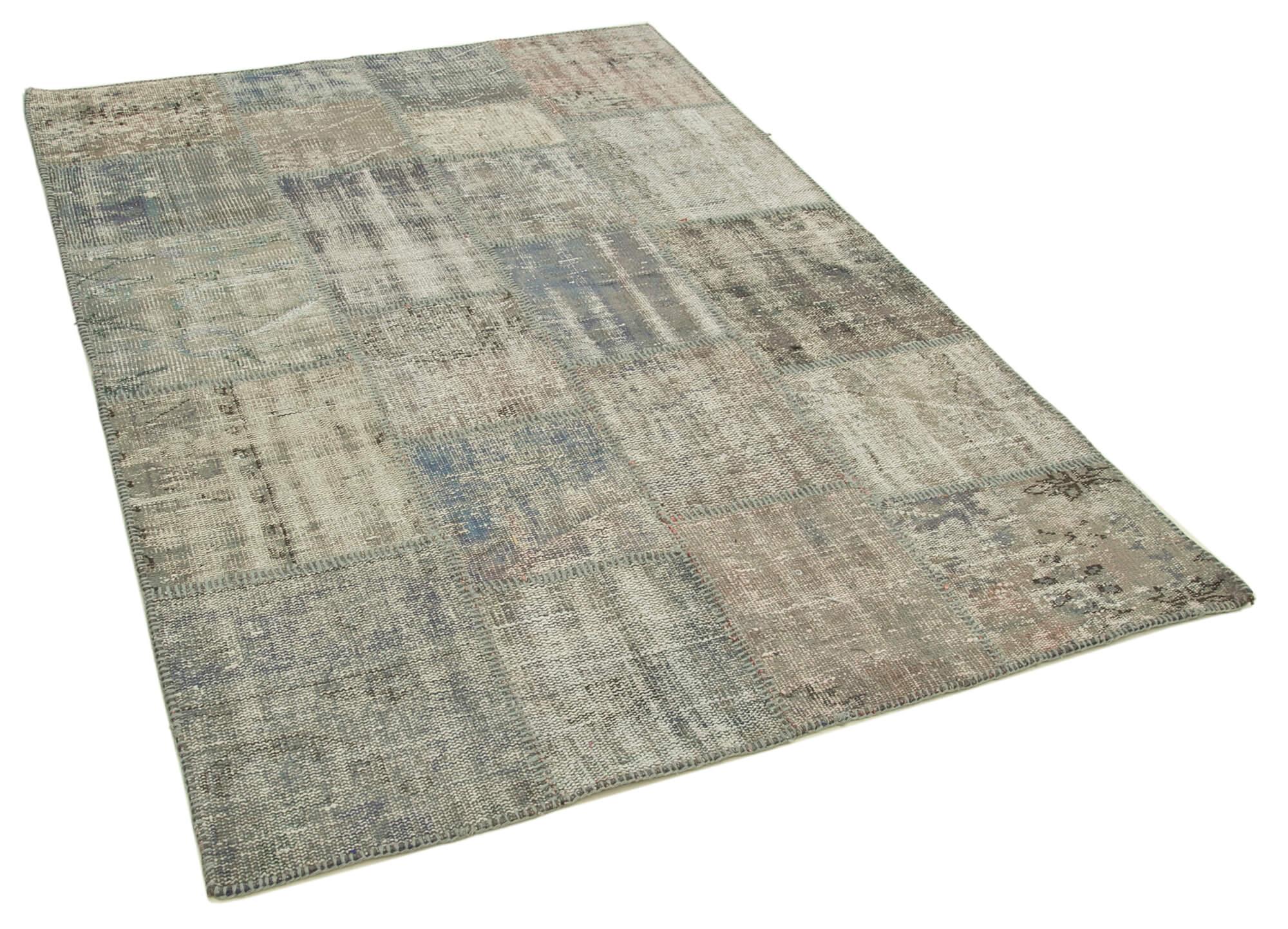 5 x 7 Grey Patchwork Rug - 2664