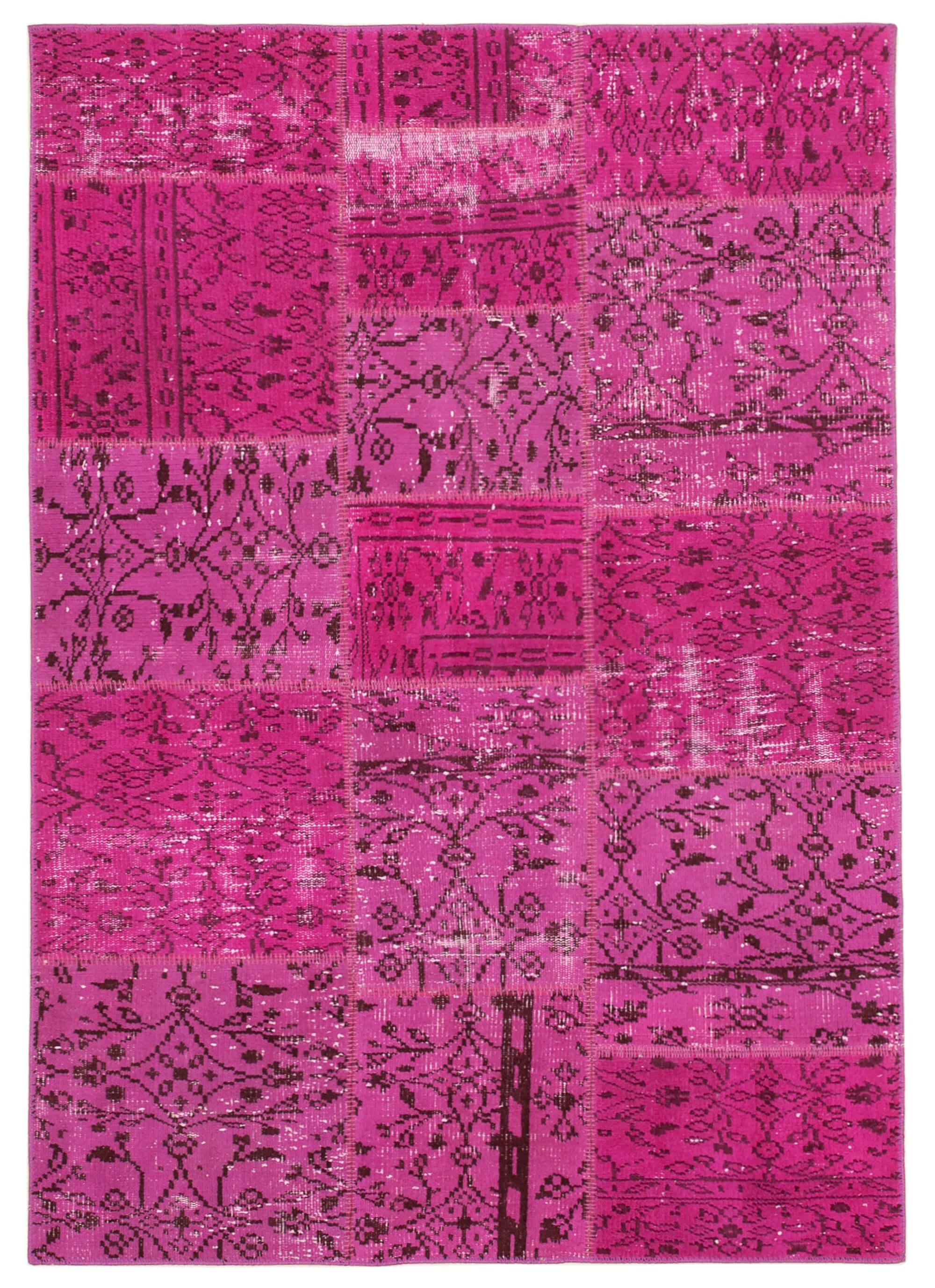 5 x 7 Pink Patchwork Rug - 2671