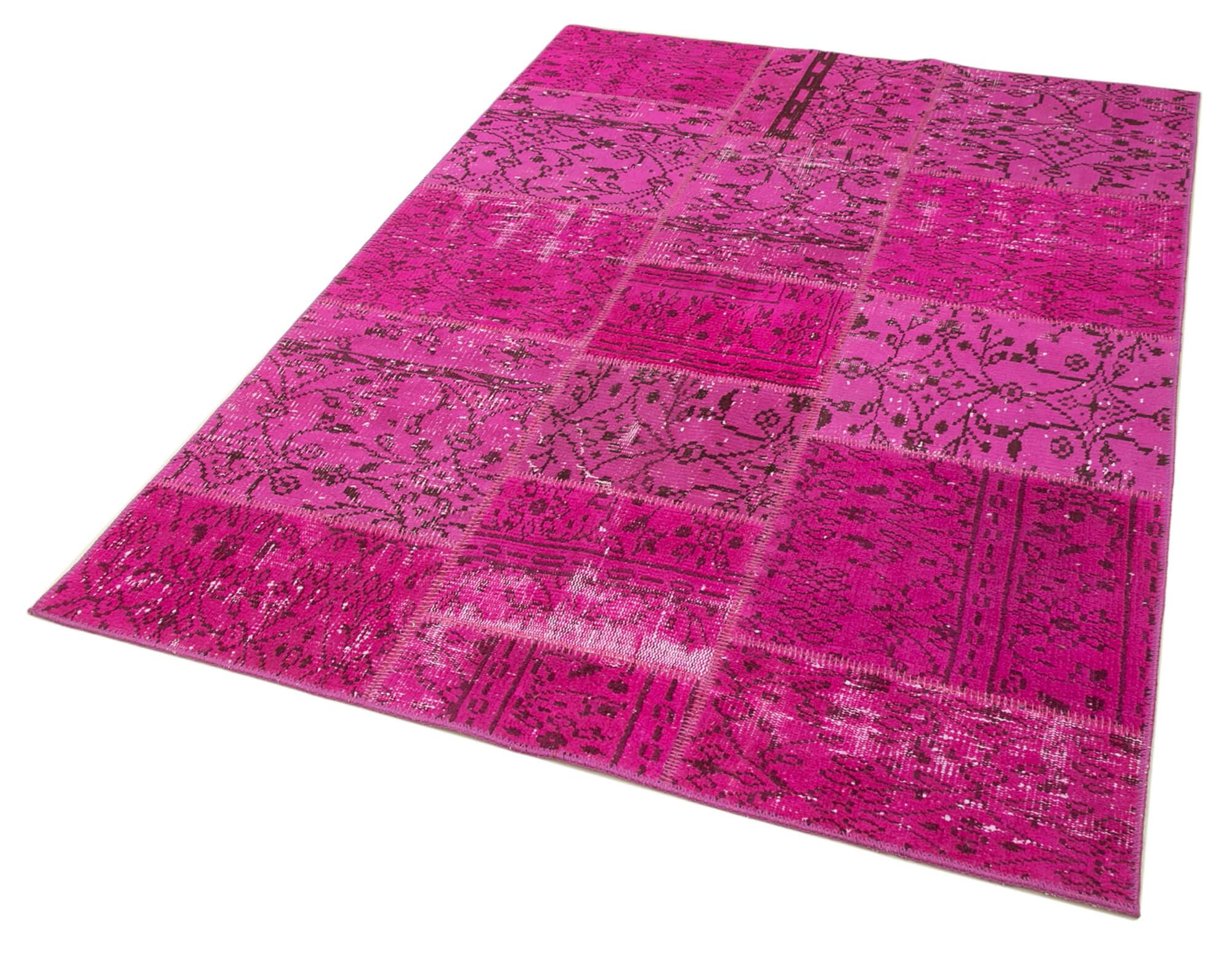 5 x 7 Pink Patchwork Rug - 2671