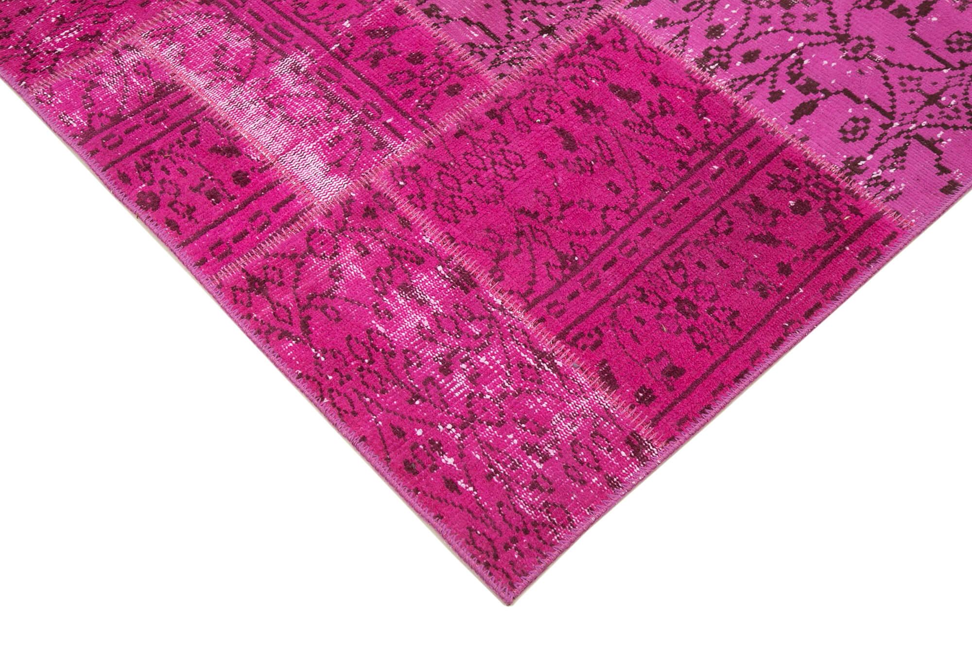 5 x 7 Pink Patchwork Rug - 2671