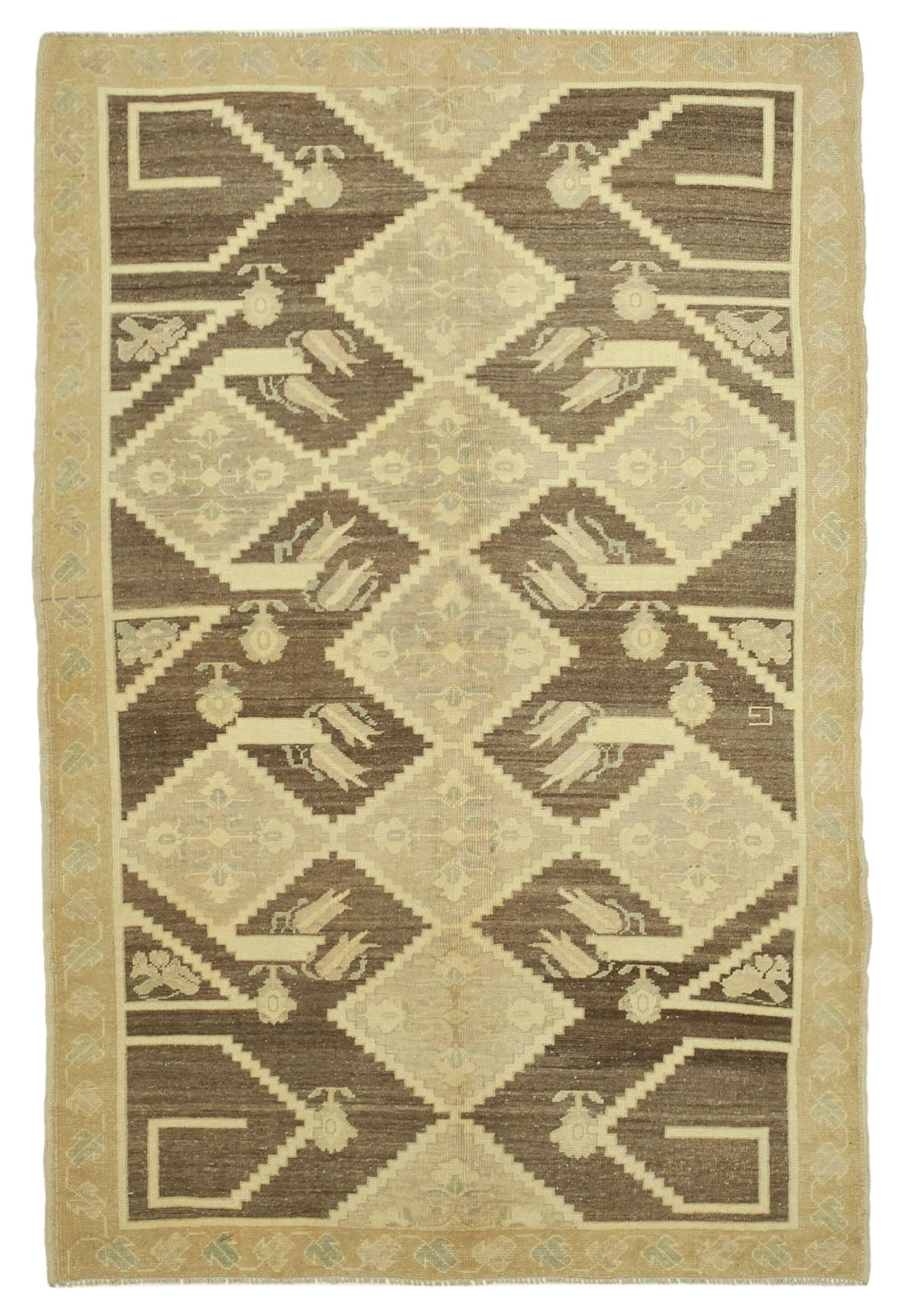 5 x 7 Beige Vintage Anatolian Rug - 2691