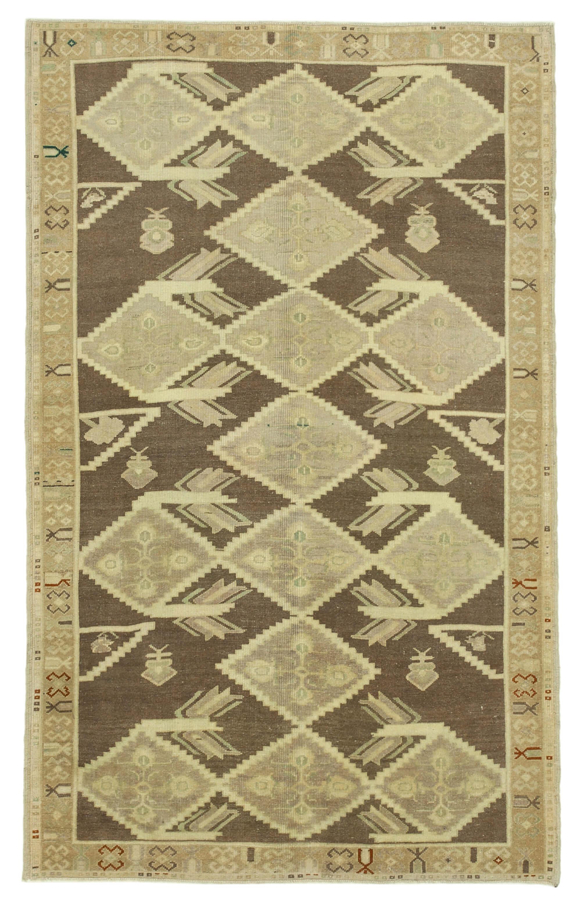 5 x 8 Beige Vintage Anatolian Rug - 2702