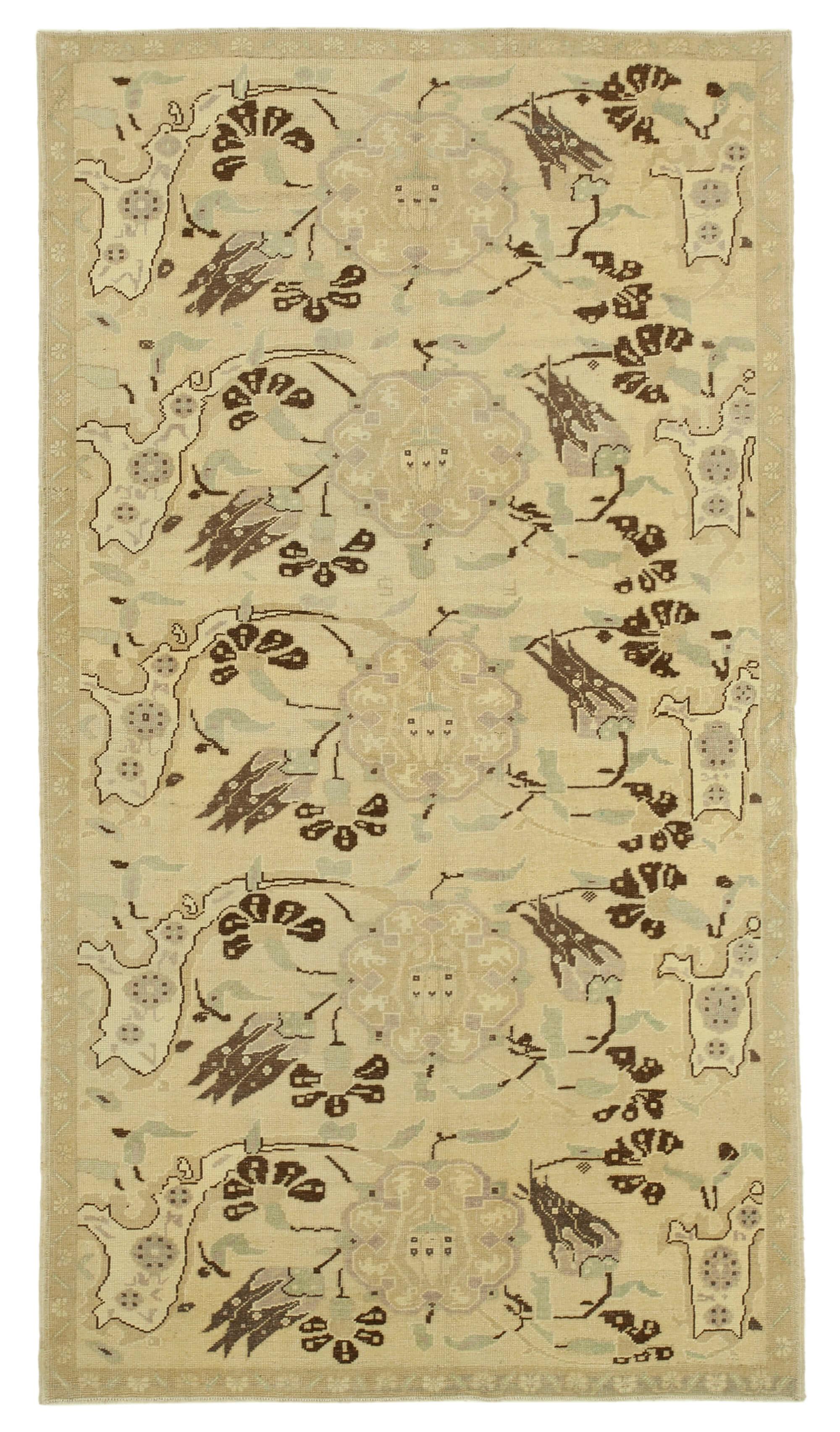 5 x 9 Beige Vintage Anatolian Rug - 2703