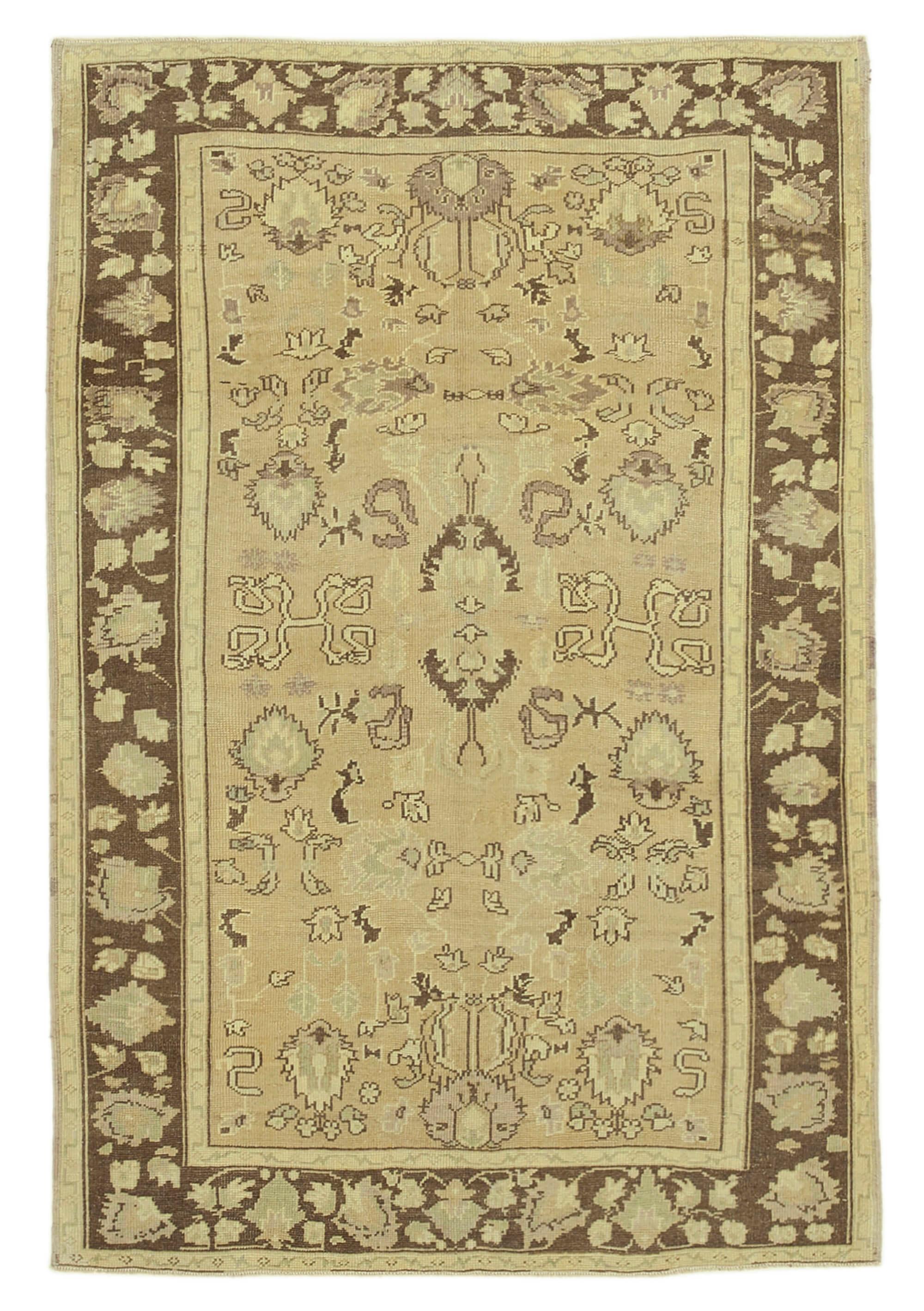 5 x 7 Beige Vintage Anatolian Rug - 2708