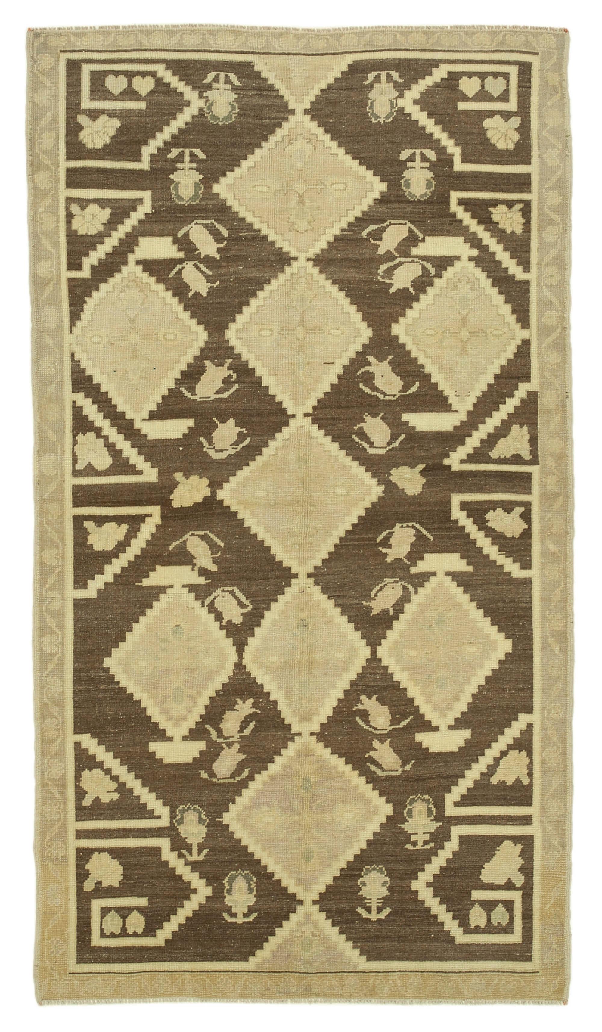 4 x 7 Beige Vintage Anatolian Rug - 2719