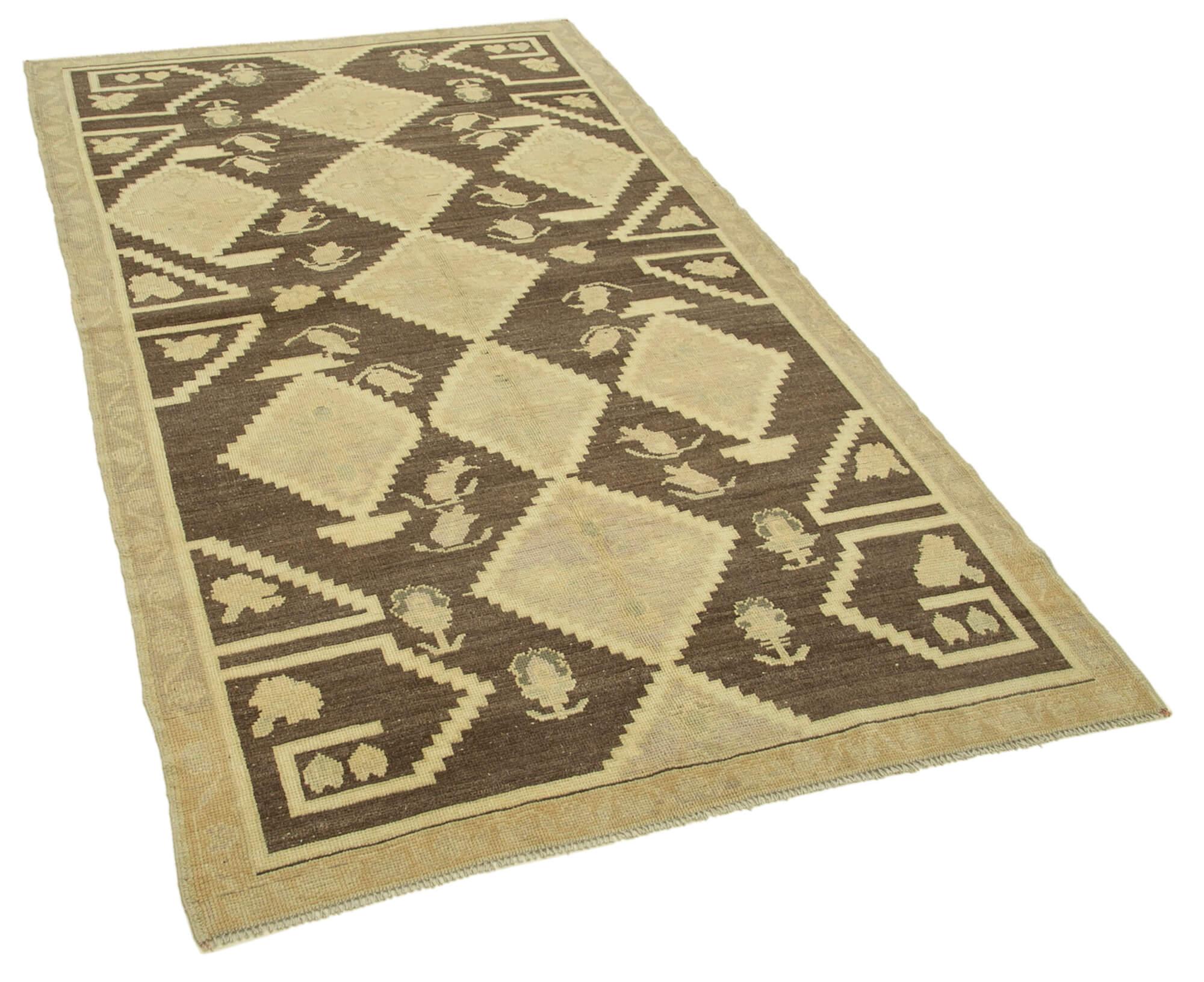 4 x 7 Beige Vintage Anatolian Rug - 2719