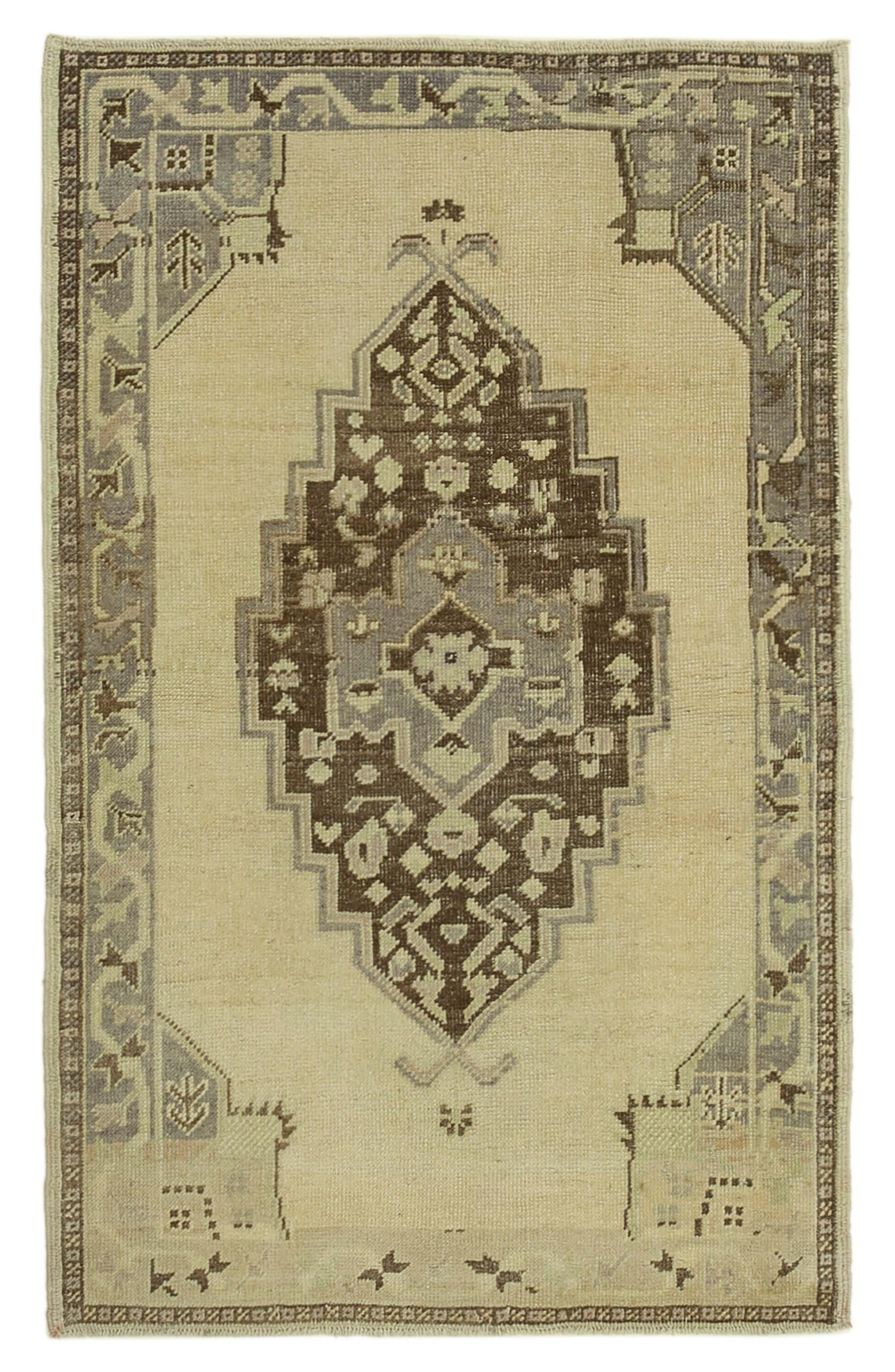 3 x 5 Beige Vintage Anatolian Rug - 2721