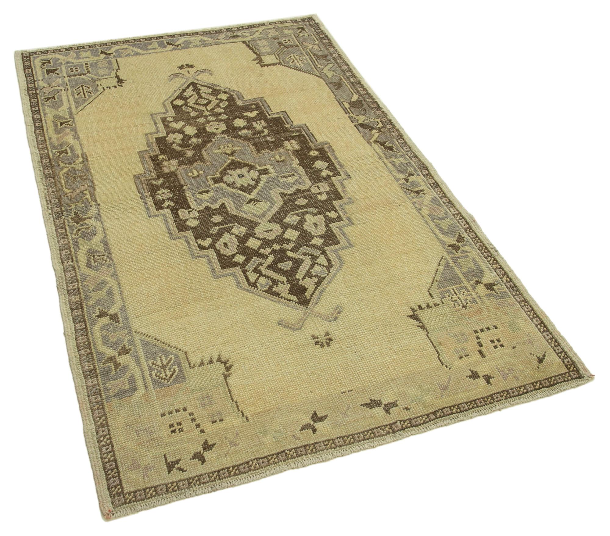 3 x 5 Beige Vintage Anatolian Rug - 2721