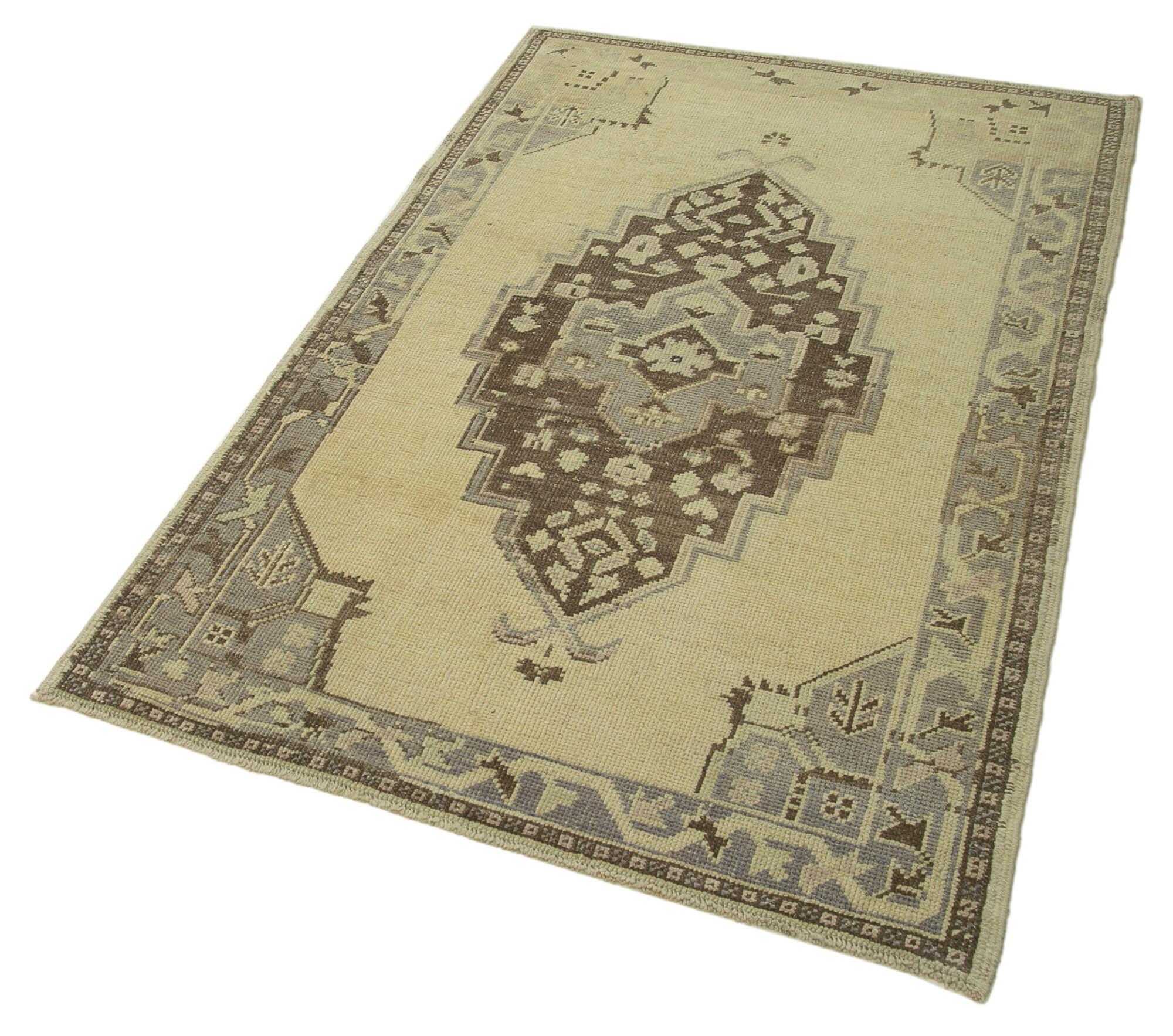 3 x 5 Beige Vintage Anatolian Rug - 2721