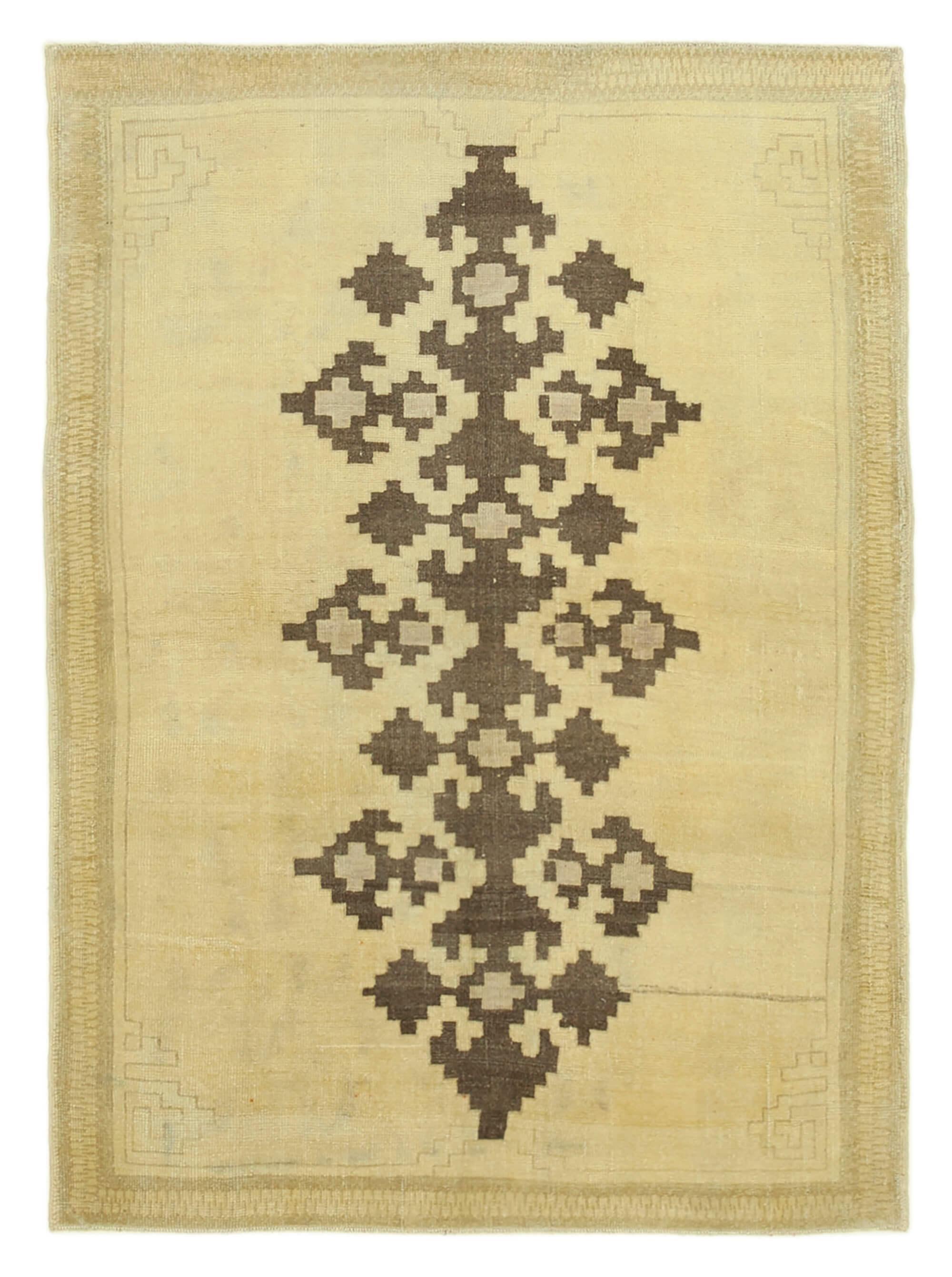 4 x 6 Beige Vintage Anatolian Rug - 2722