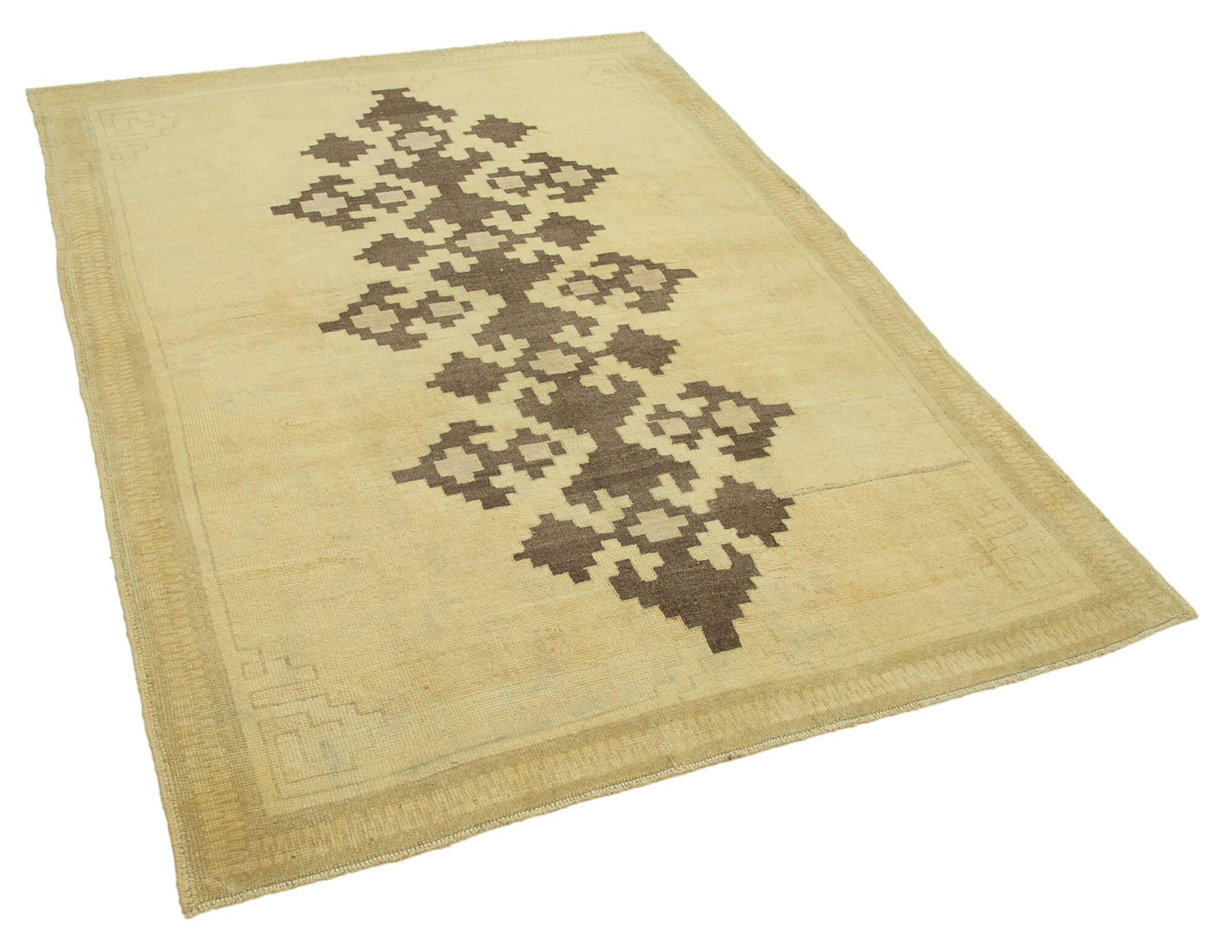 4 x 6 Beige Vintage Anatolian Rug - 2722