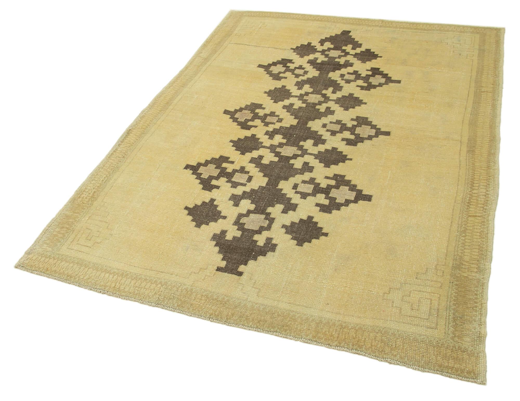 4 x 6 Beige Vintage Anatolian Rug - 2722